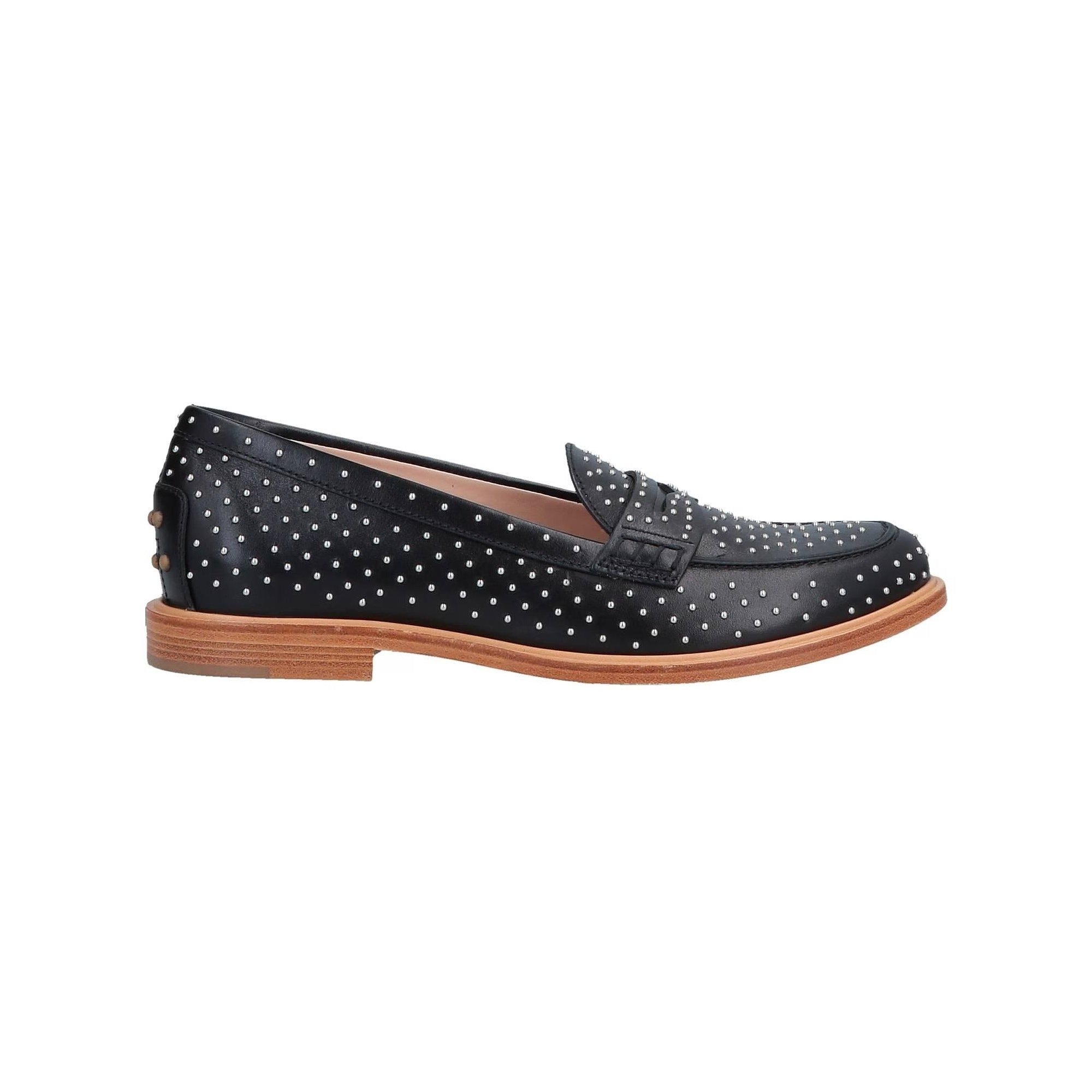 Tod's Stud-Embellished Leather Loafer — Black by Tod'S