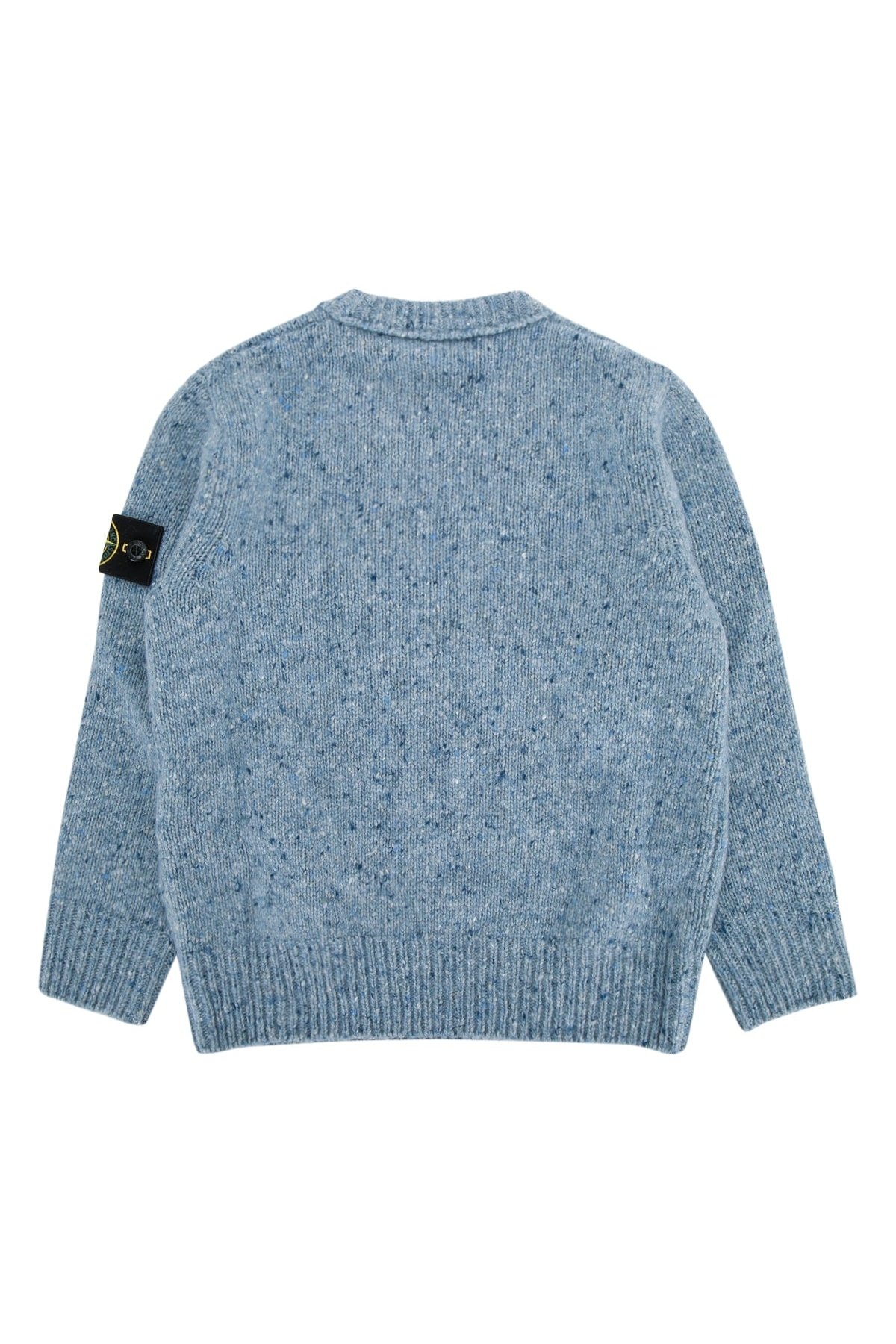 Stone Island Kids Neck Sweater — Blue, view 2