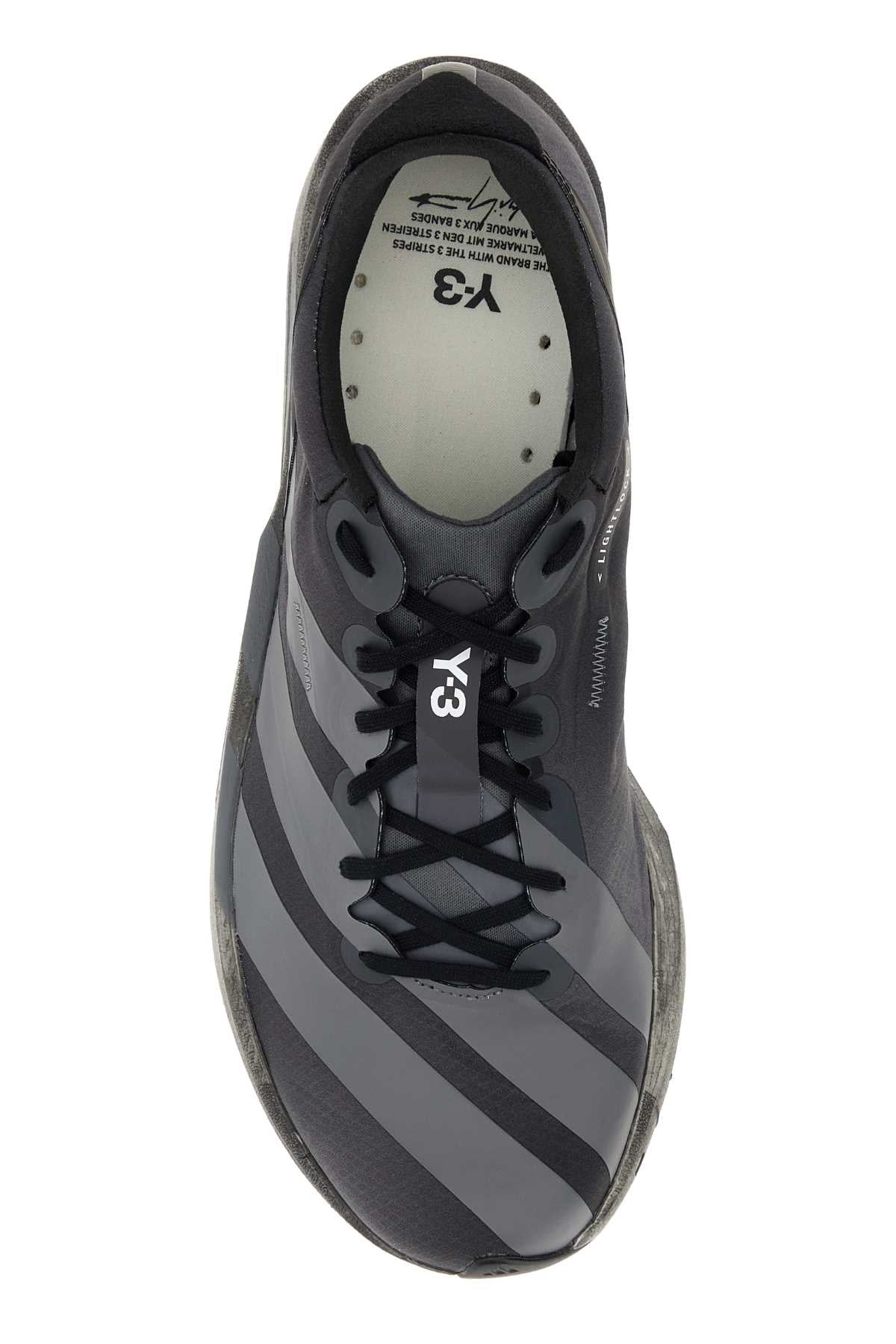 Y3 Yamamoto Adios Sneakers — Black, view 3