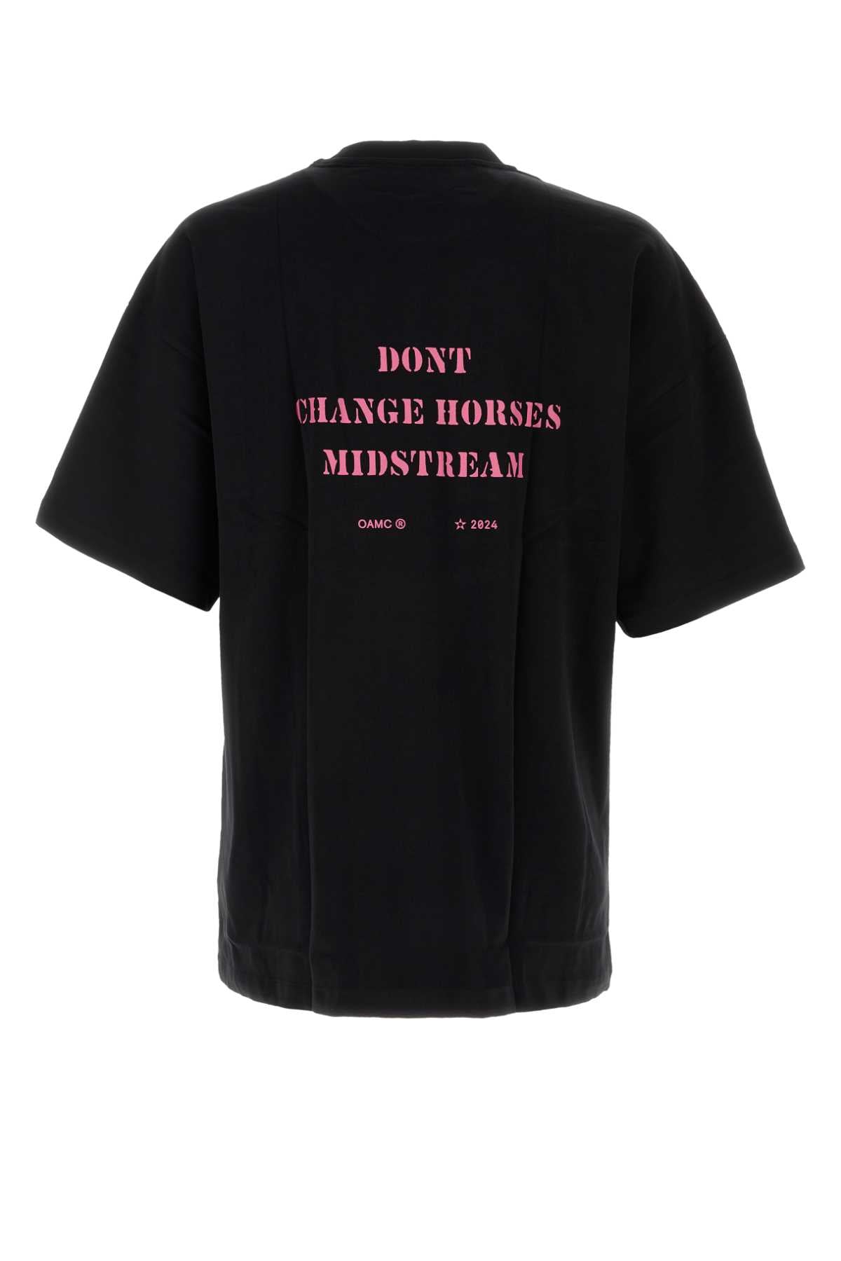Oamc Organic Cotton Logo T-Shirt — Black, view 2