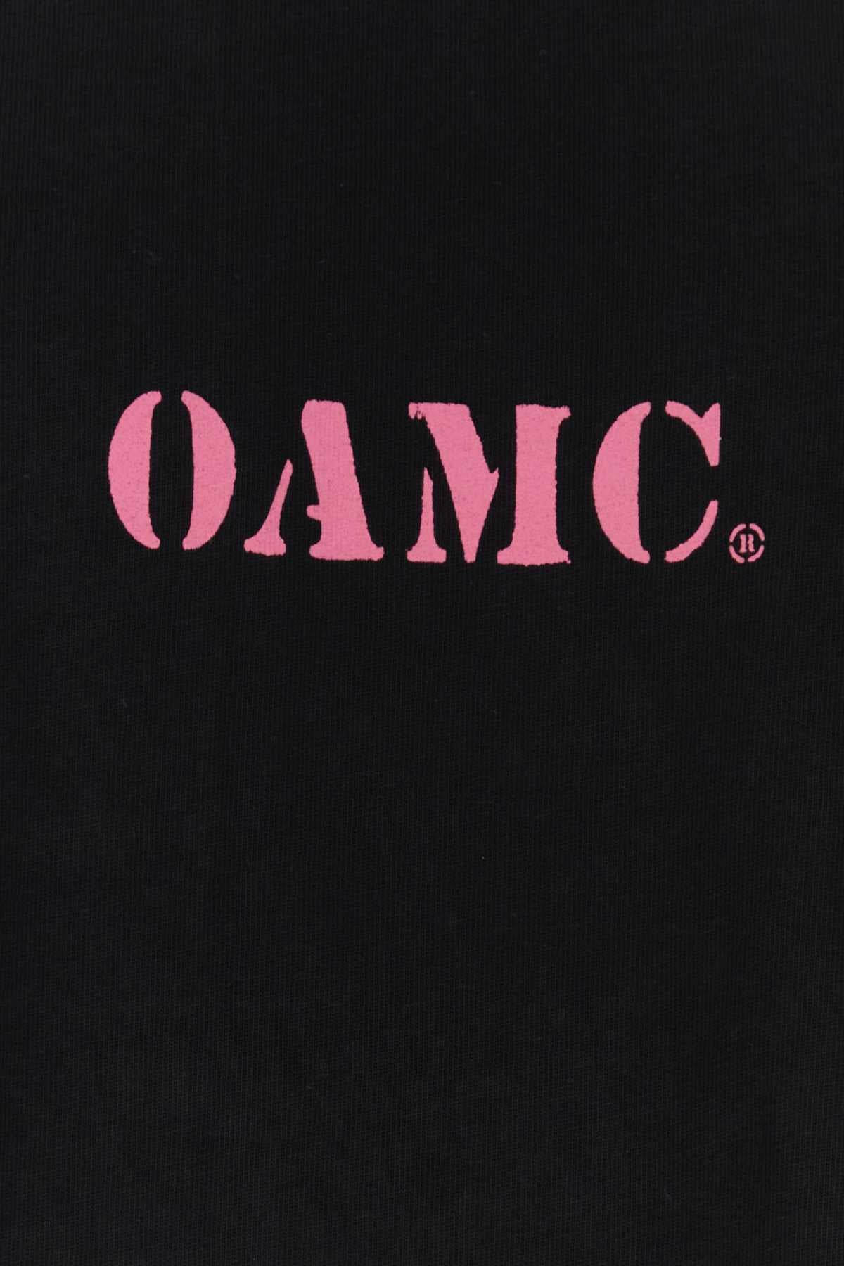 Oamc Organic Cotton Logo T-Shirt — Black, view 3