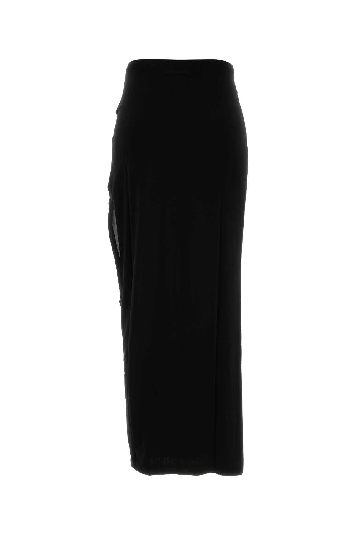 Jean Paul Gaultier Viscose Skirt — Black, view 2
