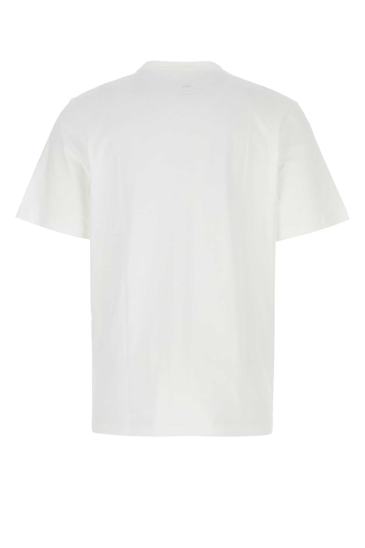 Oamc Logo-Embroidered Cotton T-Shirt — White, view 2