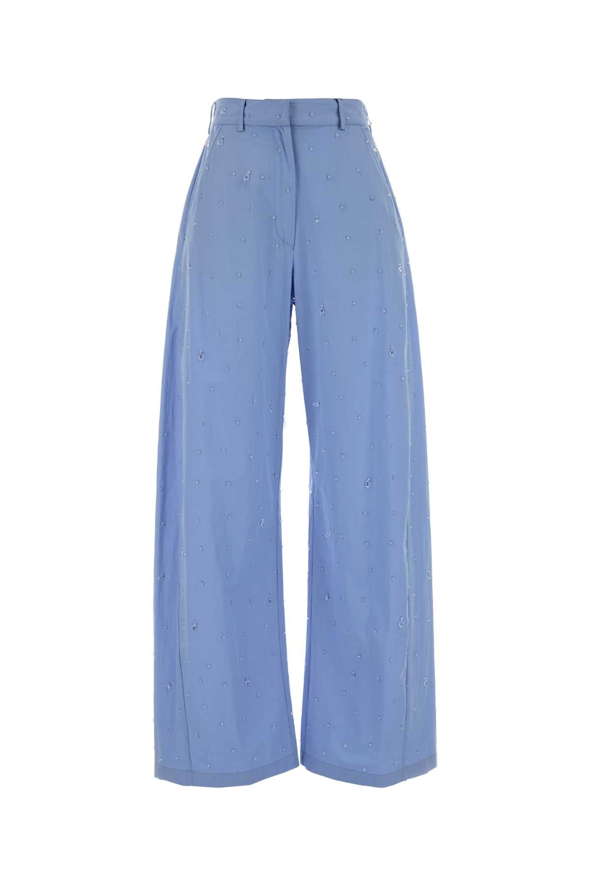 Giuseppe Di Morabito Applicazione Trouser — Blue - 40 by Giuseppe Di Morabito