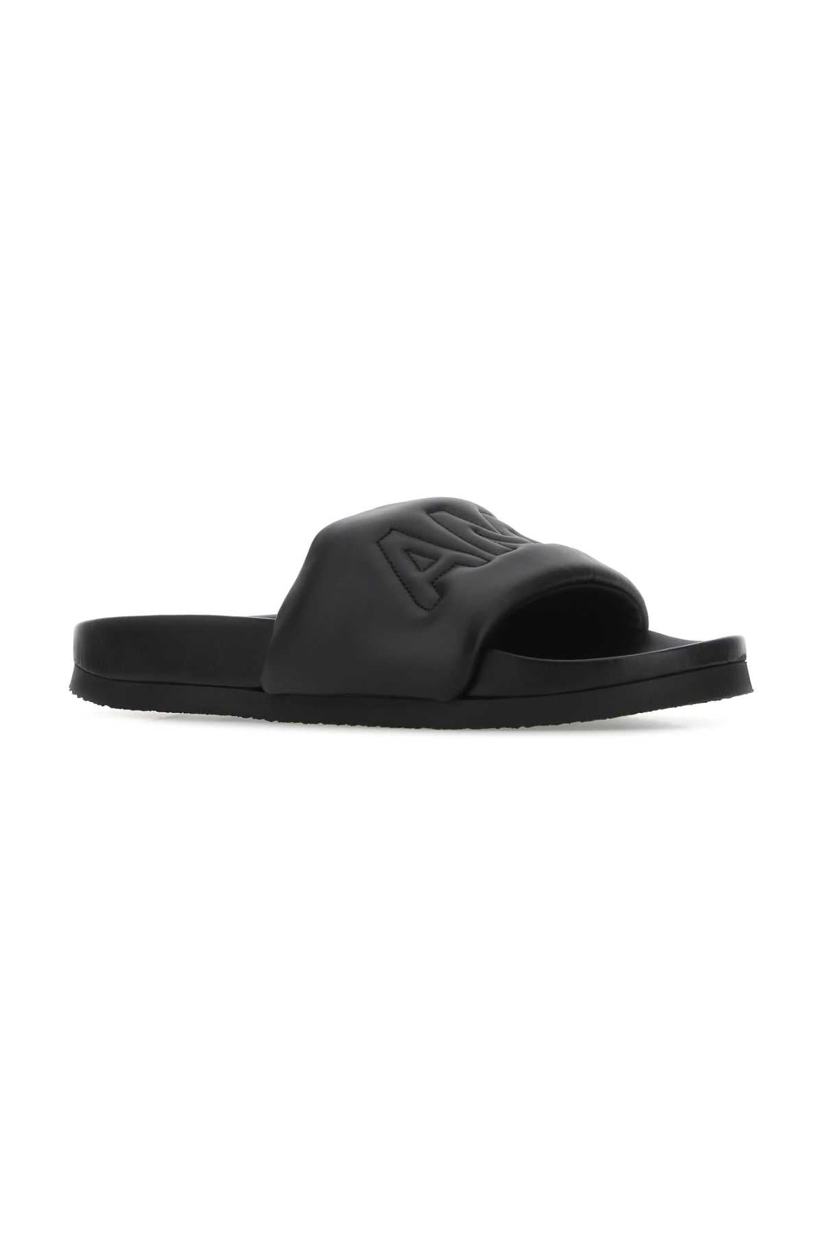 Ambush Leather Slider — Black, view 2
