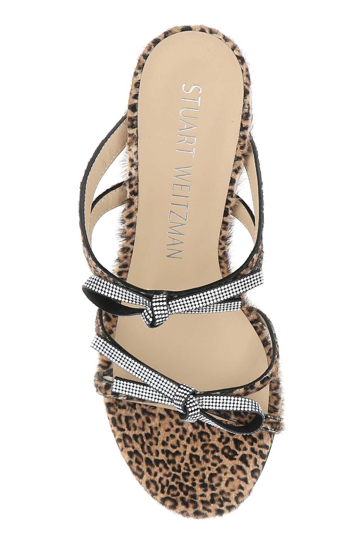 Stuart Weitzman Printed Calf Hair Heel Mule — Brown, view 3