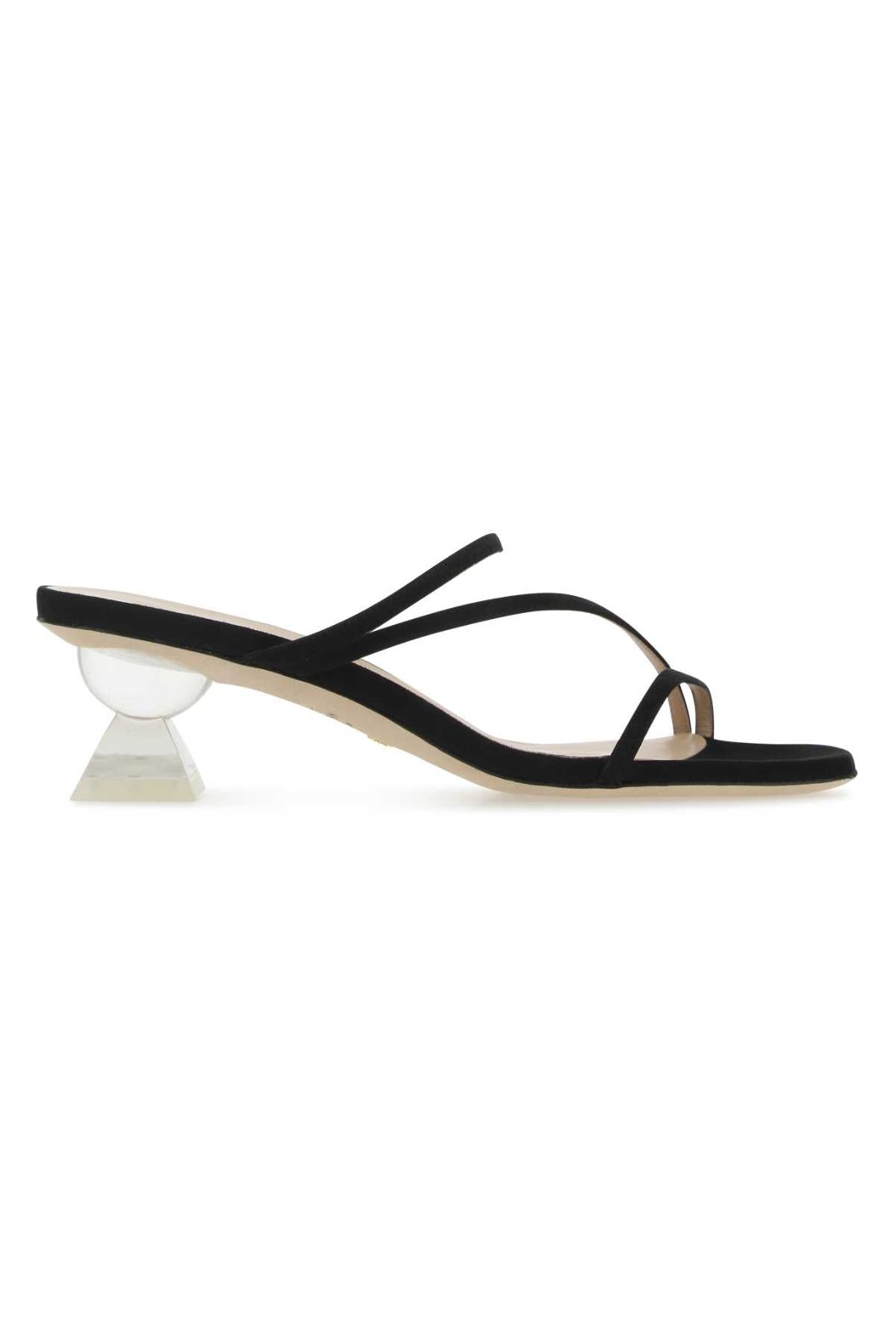 Stuart Weitzman Lucite Sculpt Mule — Black by Stuart Weitzman