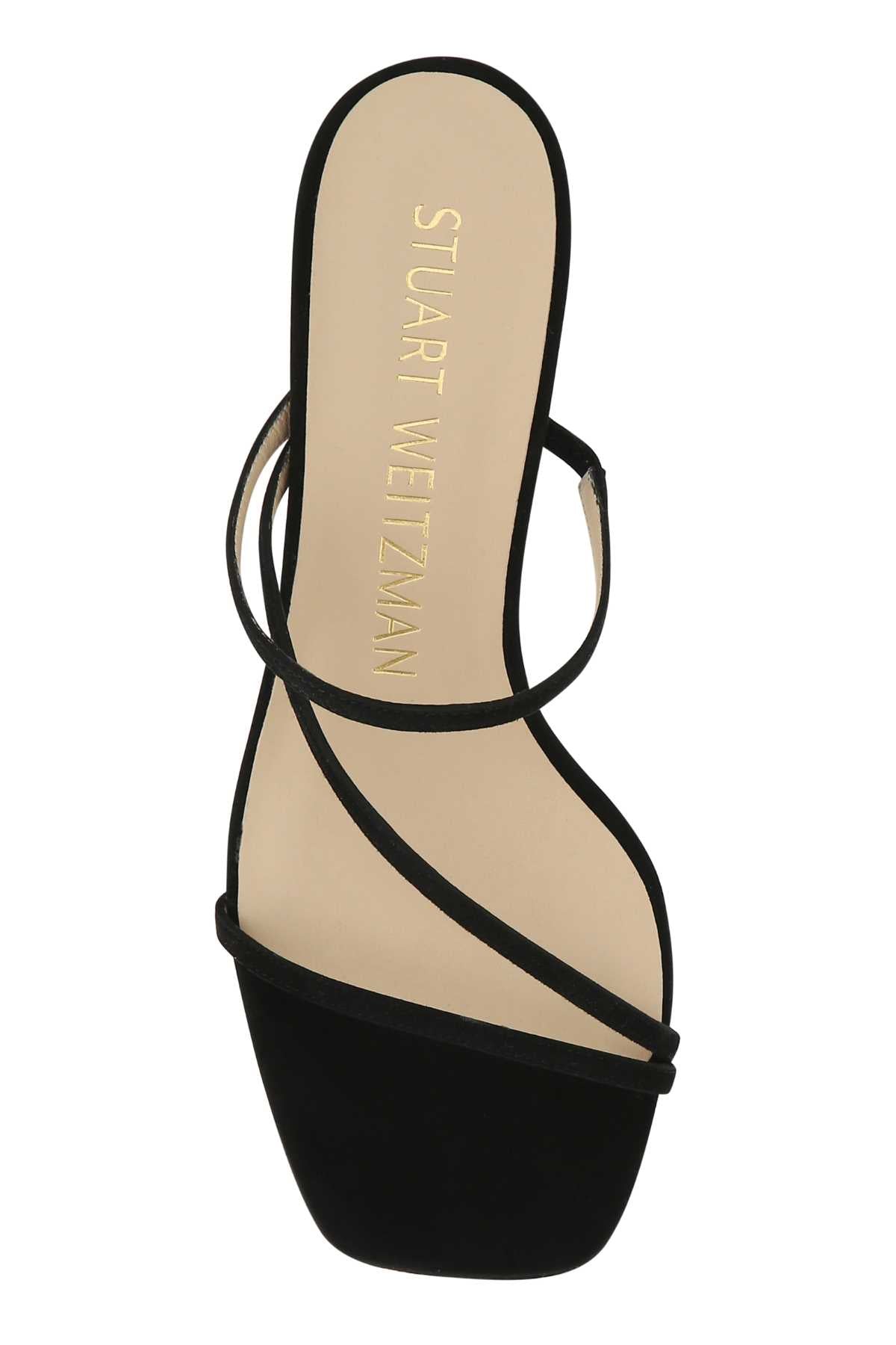 Stuart Weitzman Lucite Sculpt Mule — Black, view 3