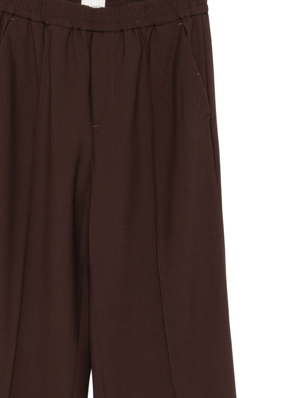 Closed Wool-Blend Trousers — Brown, view 3