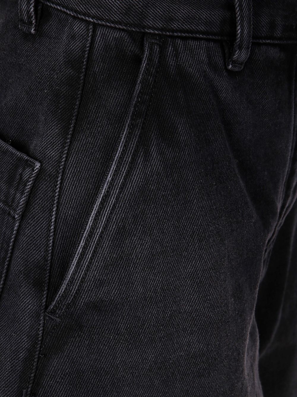 Studio Nicholson PRE Cropped Denim Jeans — Black, view 2