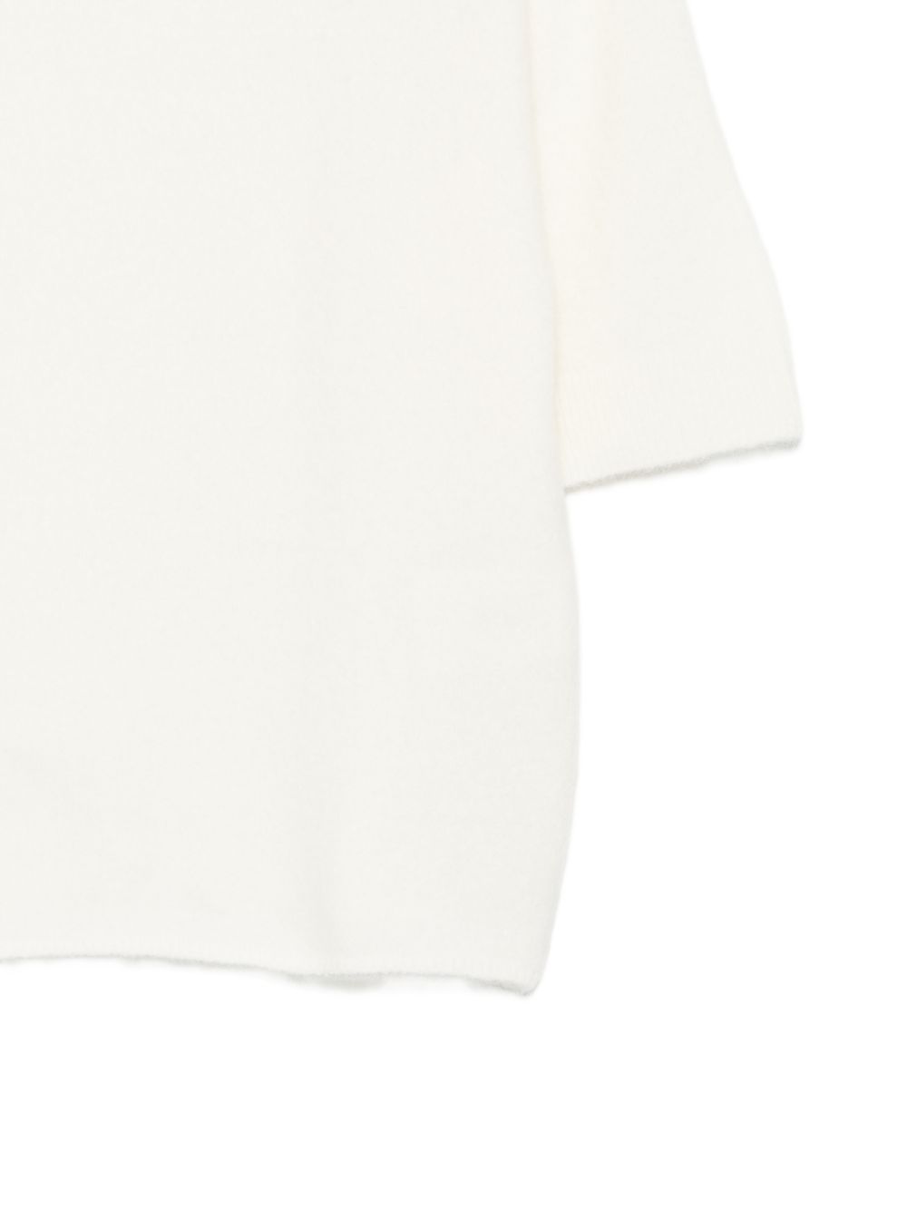 Closed Fine Knit Wool Crewneck Sweater — Cream, view 3