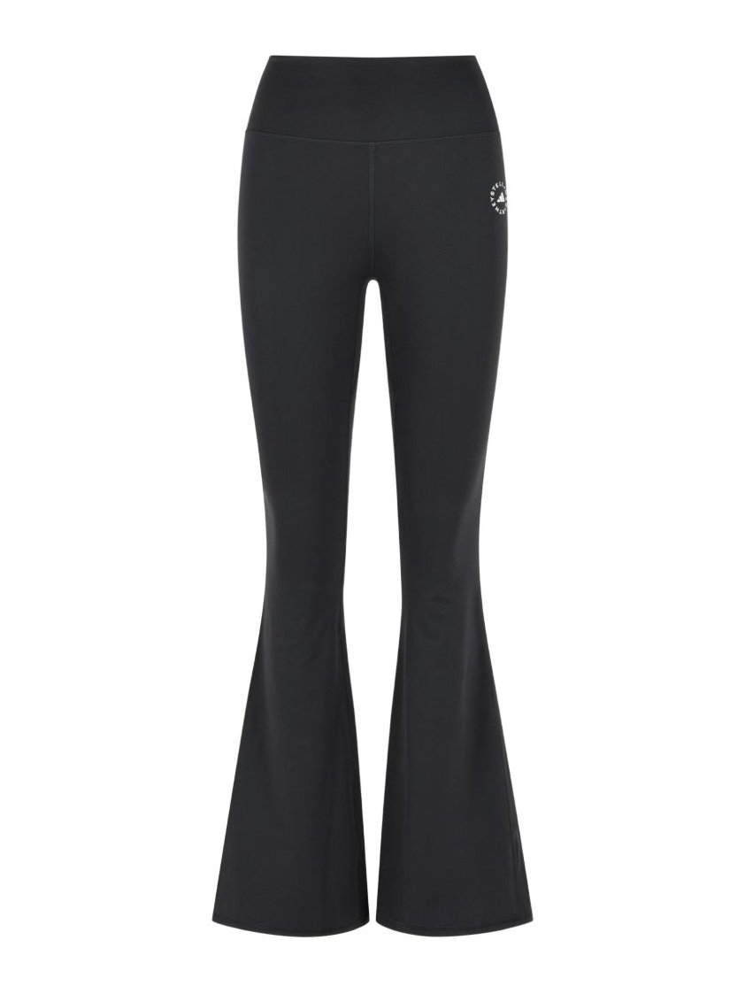 Adidas By Stella McCartney Flared High-Waist Leggings — Black by Adidas By Stella Mccartney