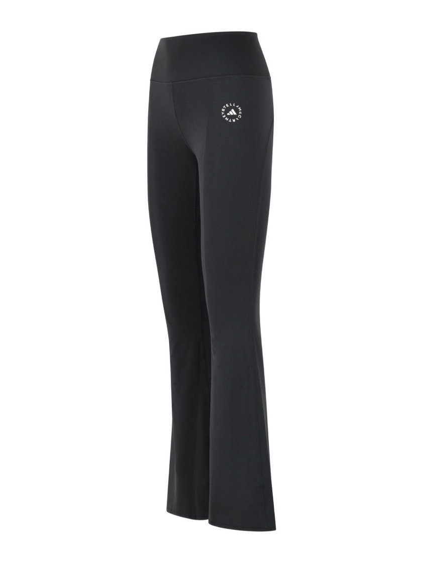 Adidas By Stella McCartney Flared High-Waist Leggings — Black, view 3