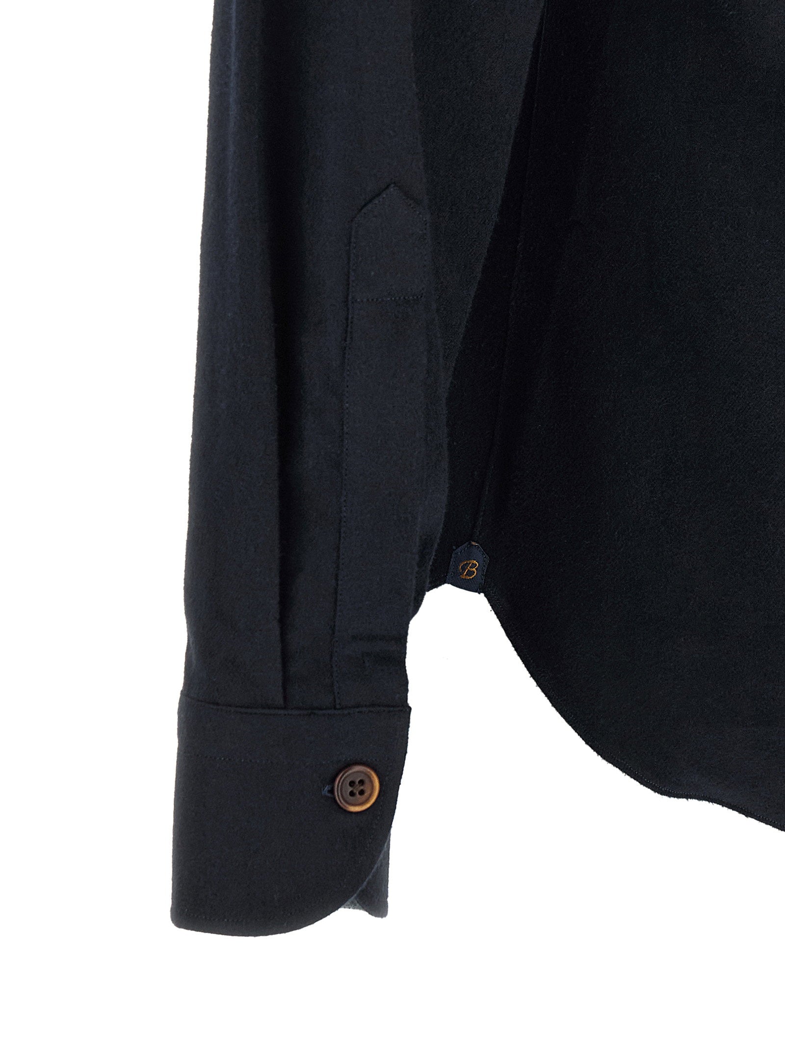 Borriello Pure Cotton Shirt — Navy, view 4