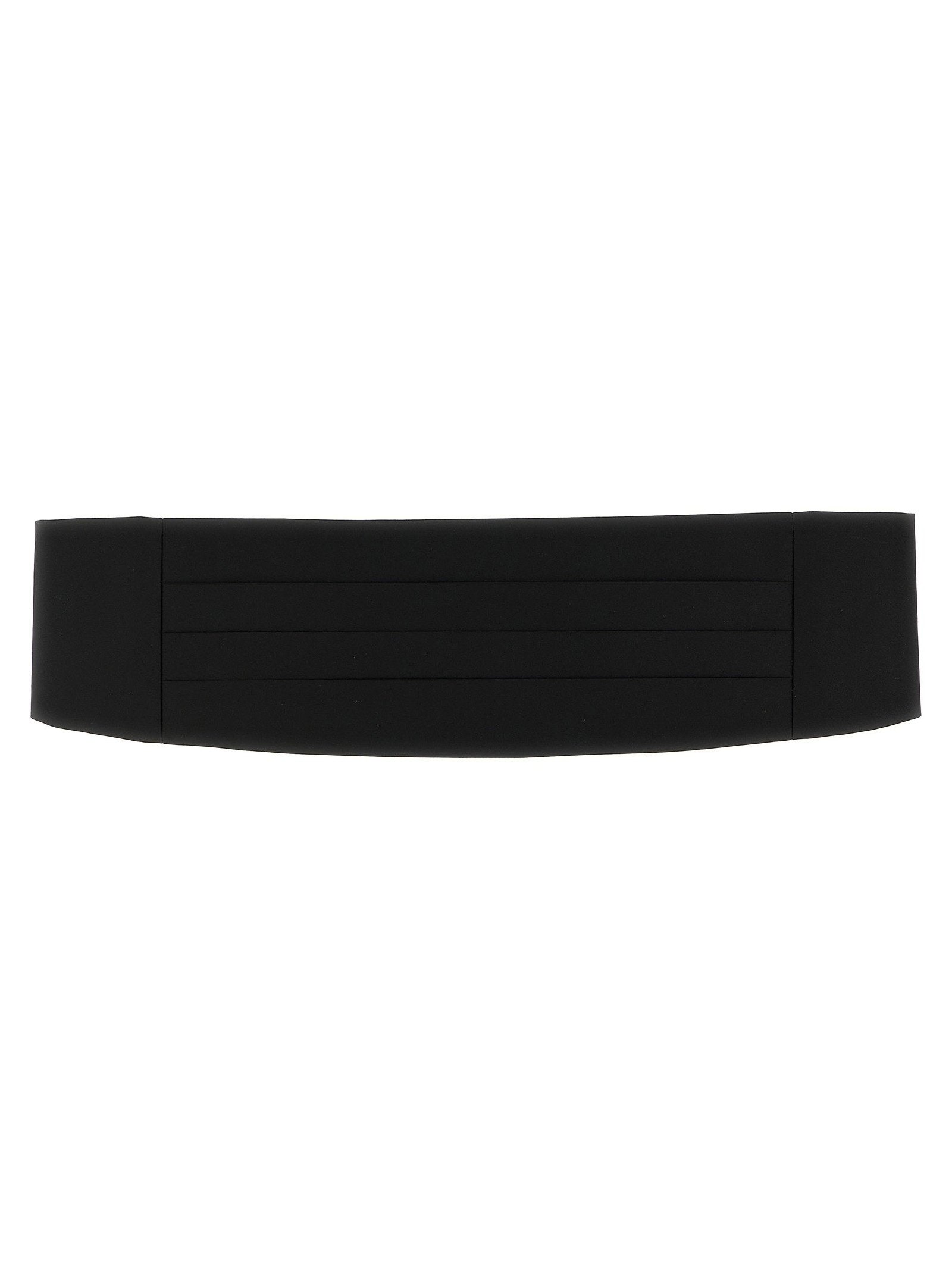 Pal Zileri Satin Tuxedo Belt — Black by Pal Zileri