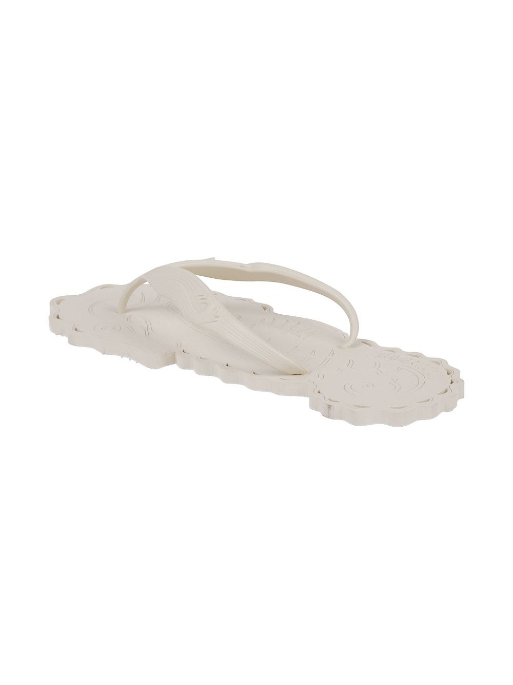 Zimmermann Scalloped Thong Sandals — White, view 2