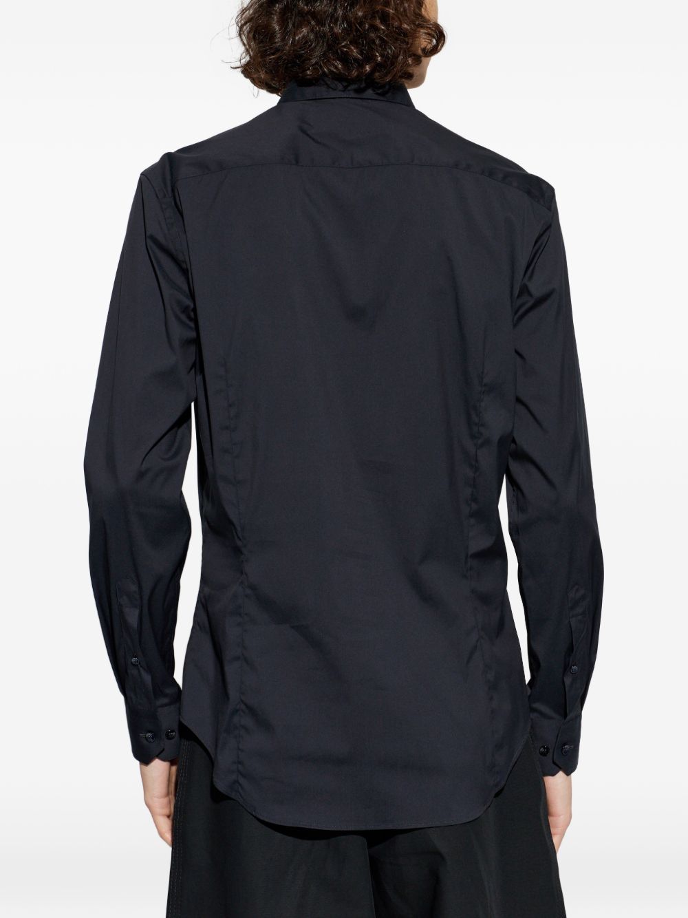 Giorgio Armani Cotton Shirt — Navy, view 2