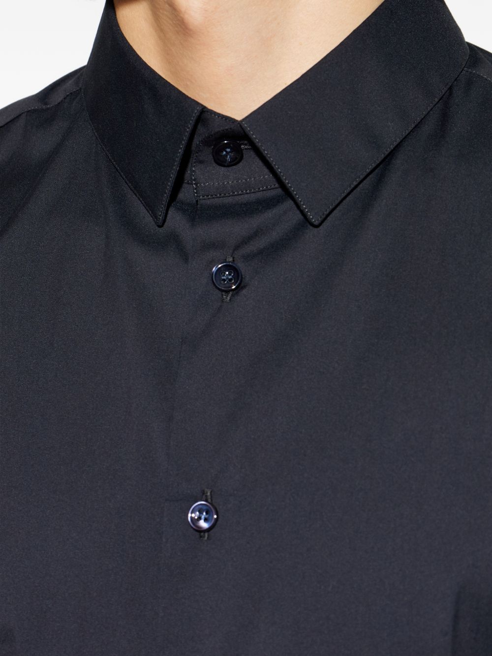 Giorgio Armani Cotton Shirt — Navy, view 5