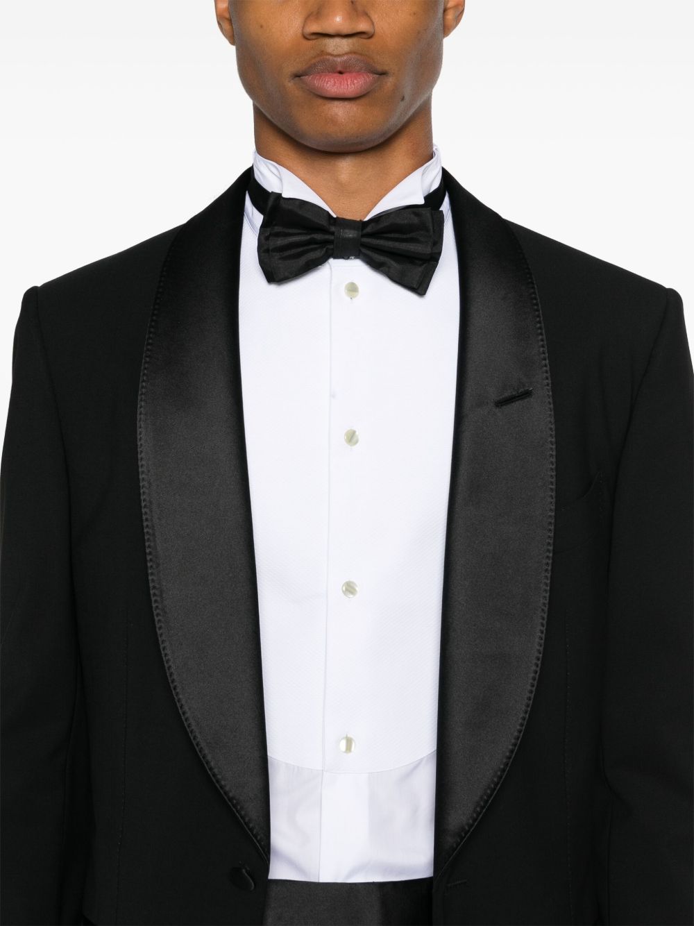 Giorgio Armani Diamond-Pattern Poplin Shirt — White, view 2