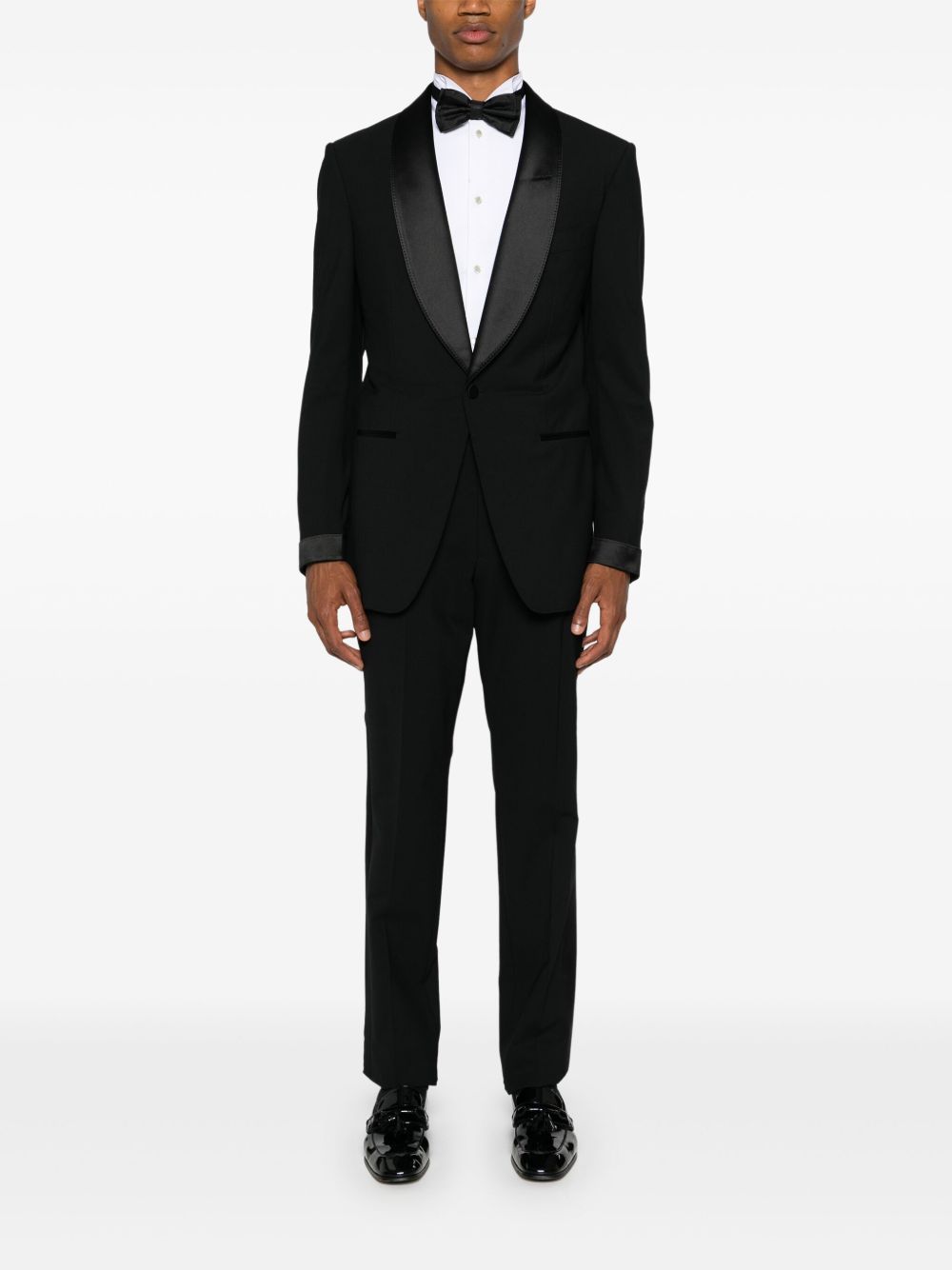 Giorgio Armani Diamond-Pattern Poplin Shirt — White, view 3