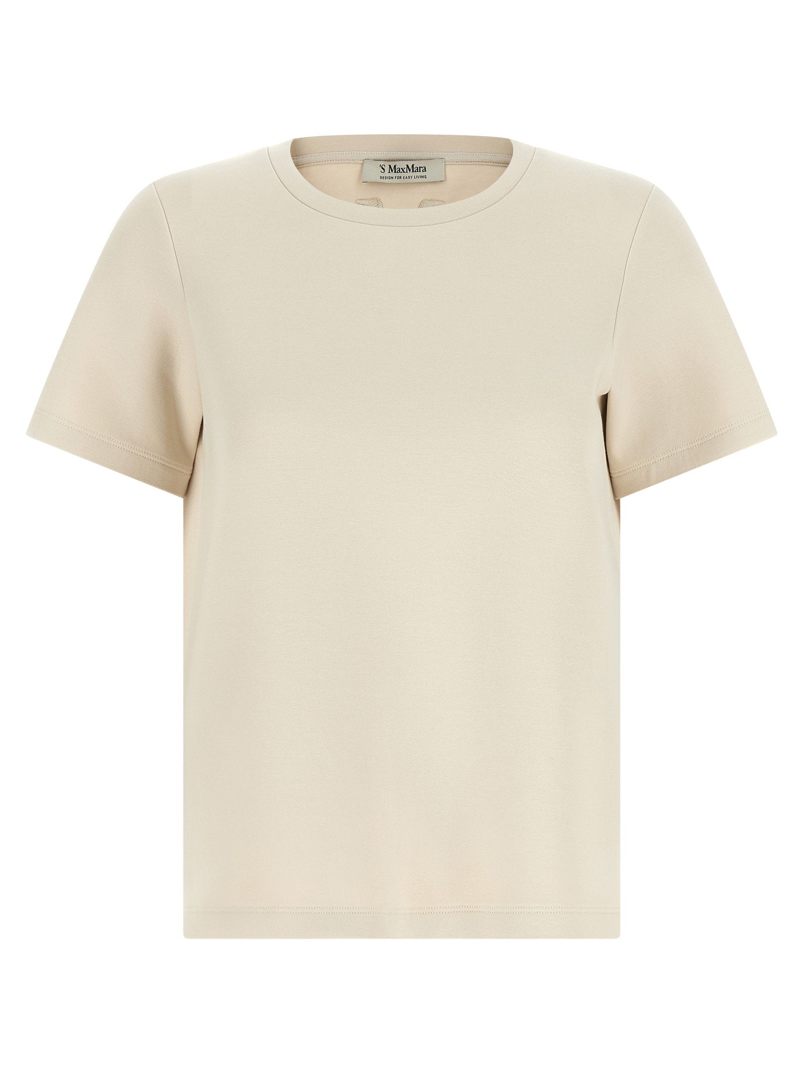 Max Mara 'S Cotton-Blend Scuba Jersey T-Shirt — Cream by Max Mara 'S