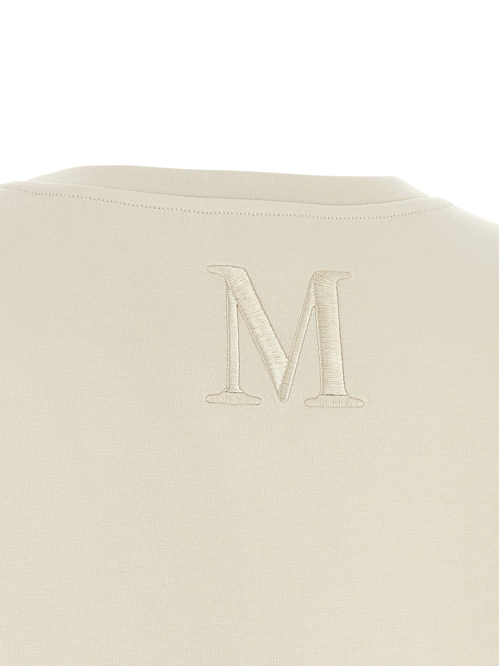 Max Mara 'S Cotton-Blend Scuba Jersey T-Shirt — Cream, view 4