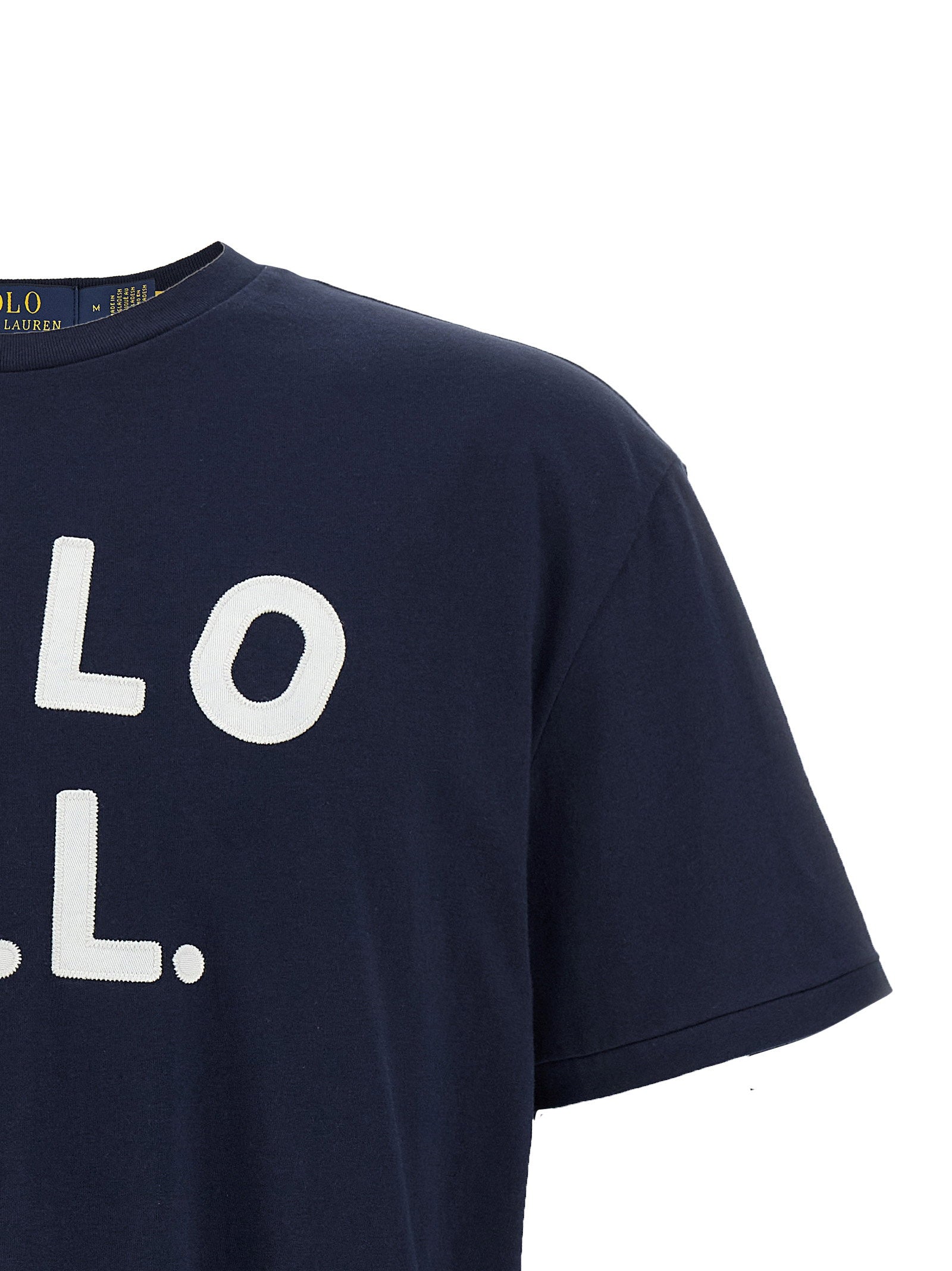 Polo Ralph Lauren Logo-Embroidered T-Shirt — Navy, view 3