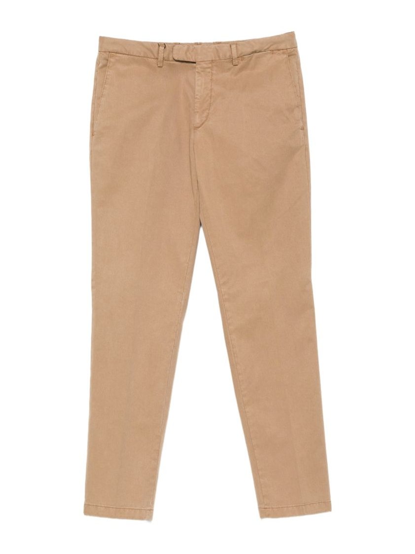 Boglioli Cotton-Blend Tailored Trousers — Beige by Boglioli