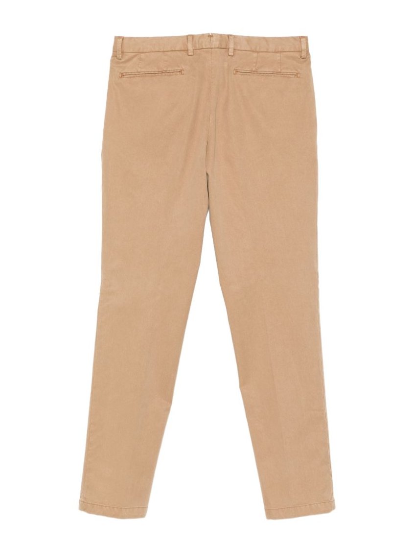 Boglioli Cotton-Blend Tailored Trousers — Beige, view 2