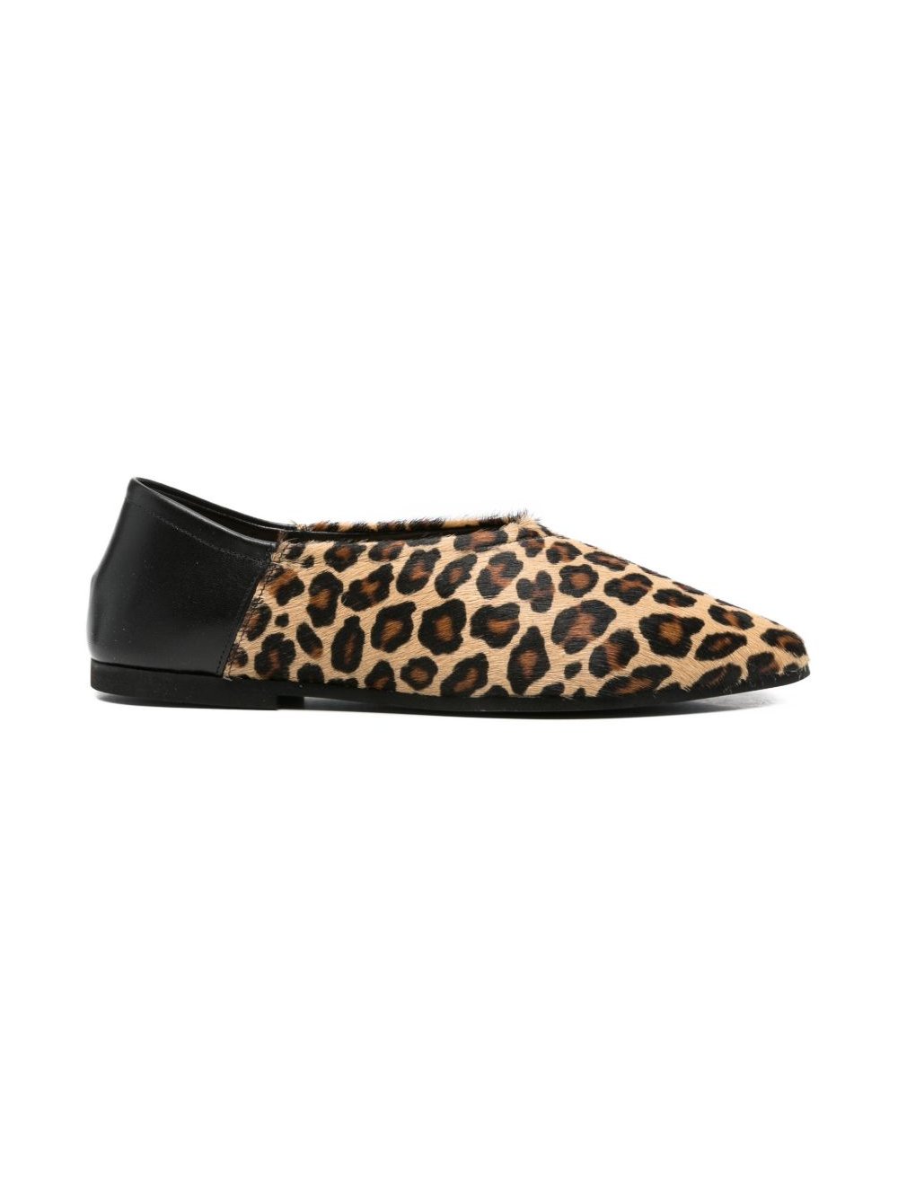 BABU' MILANO Leopard-Print Calf Hair Flat — Tan by Babú Milano