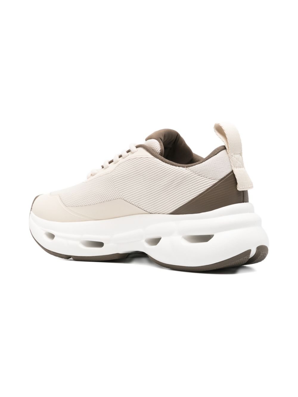 EMPORIO ARMANI EXCLUSIVE Logo-Embellished Chunky Sole Sneaker — Beige, view 2