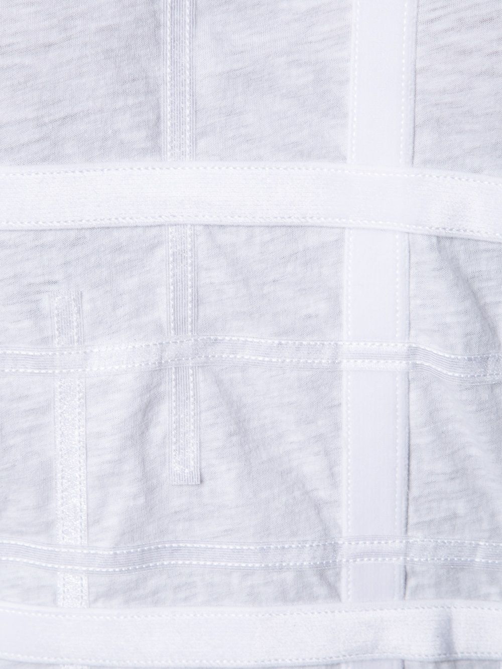 Comme Comme Cotton Ribbon Appliqué T-shirt — White, view 2