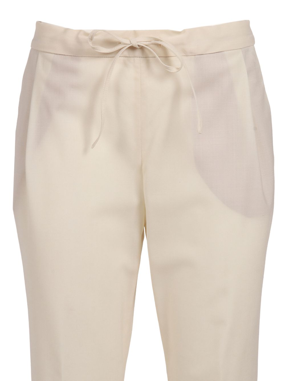 Fabiana Filippi Wool Blend Trousers — Cream, view 3