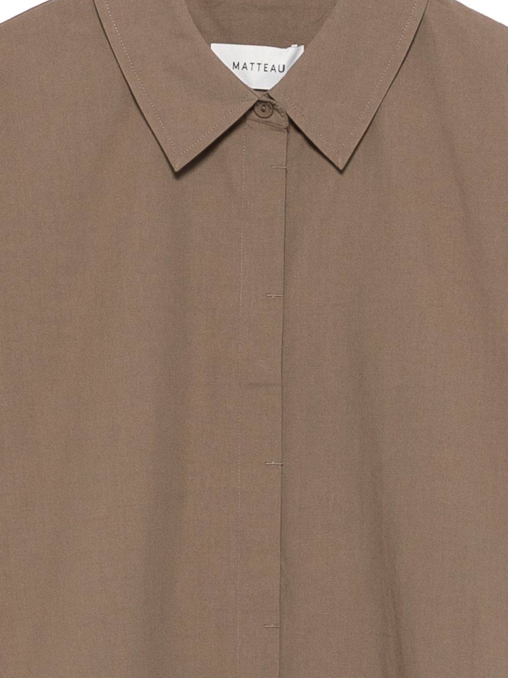 MATTEAU Cotton Shirt — Taupe, view 2