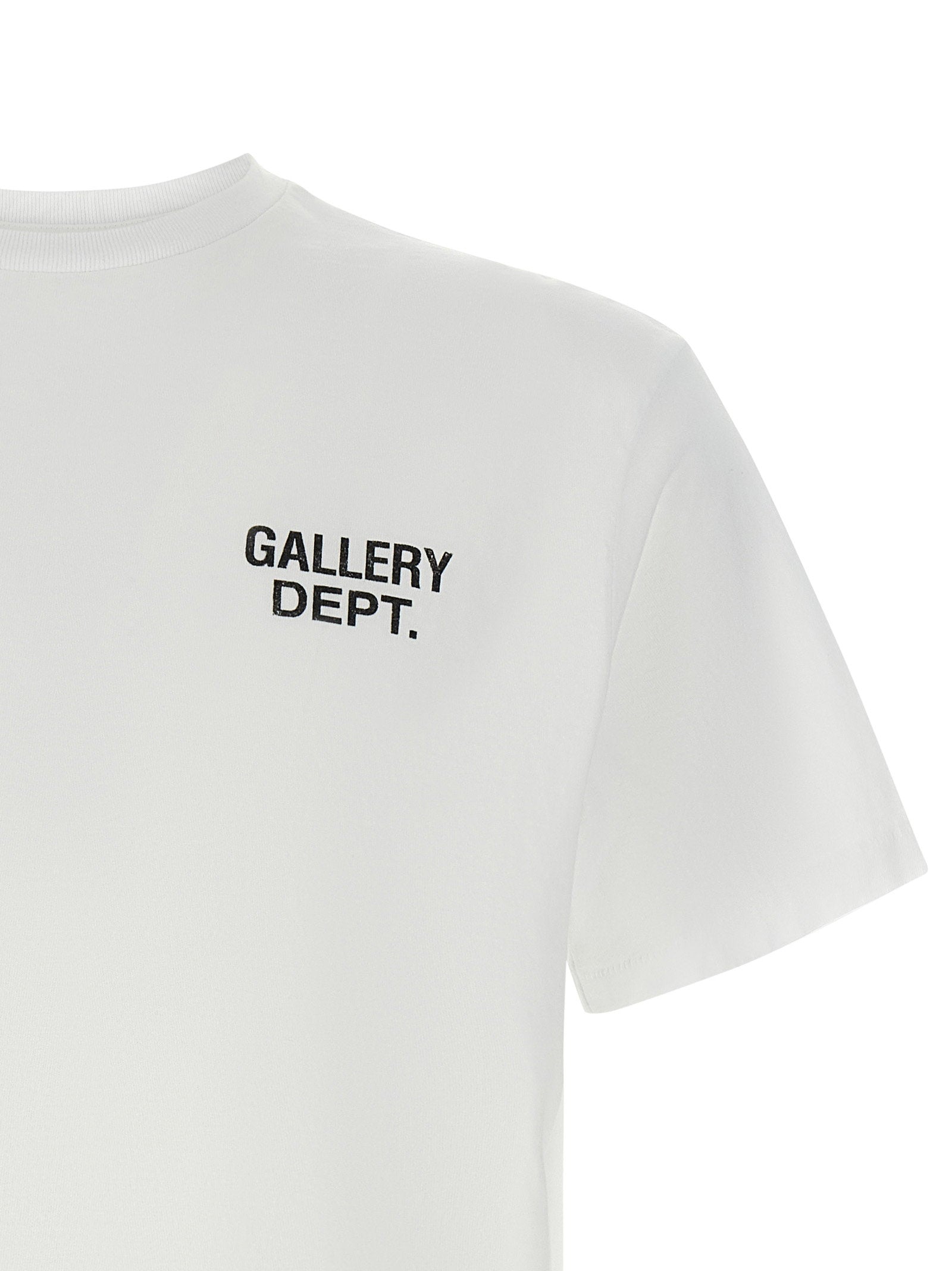 Gallery Dept. Logo-Printed Cotton T-Shirt — White, view 3