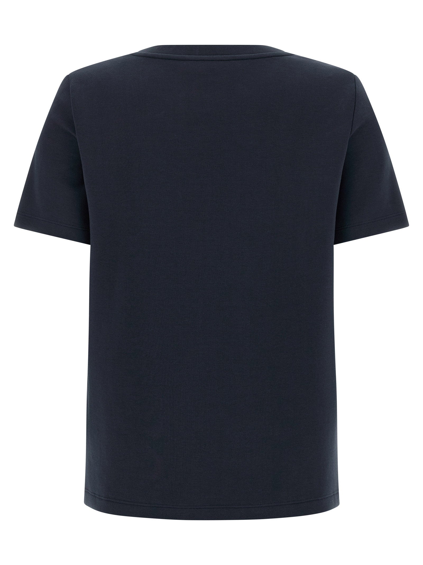 Max Mara 'S Cotton Blend Scuba Jersey T-shirt — Navy, view 2