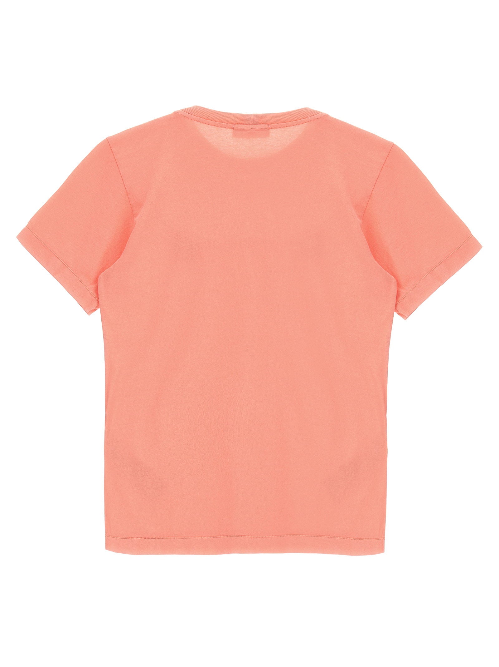 Stone Island Junior Compass Logo Cotton T-shirt — Coral, view 2