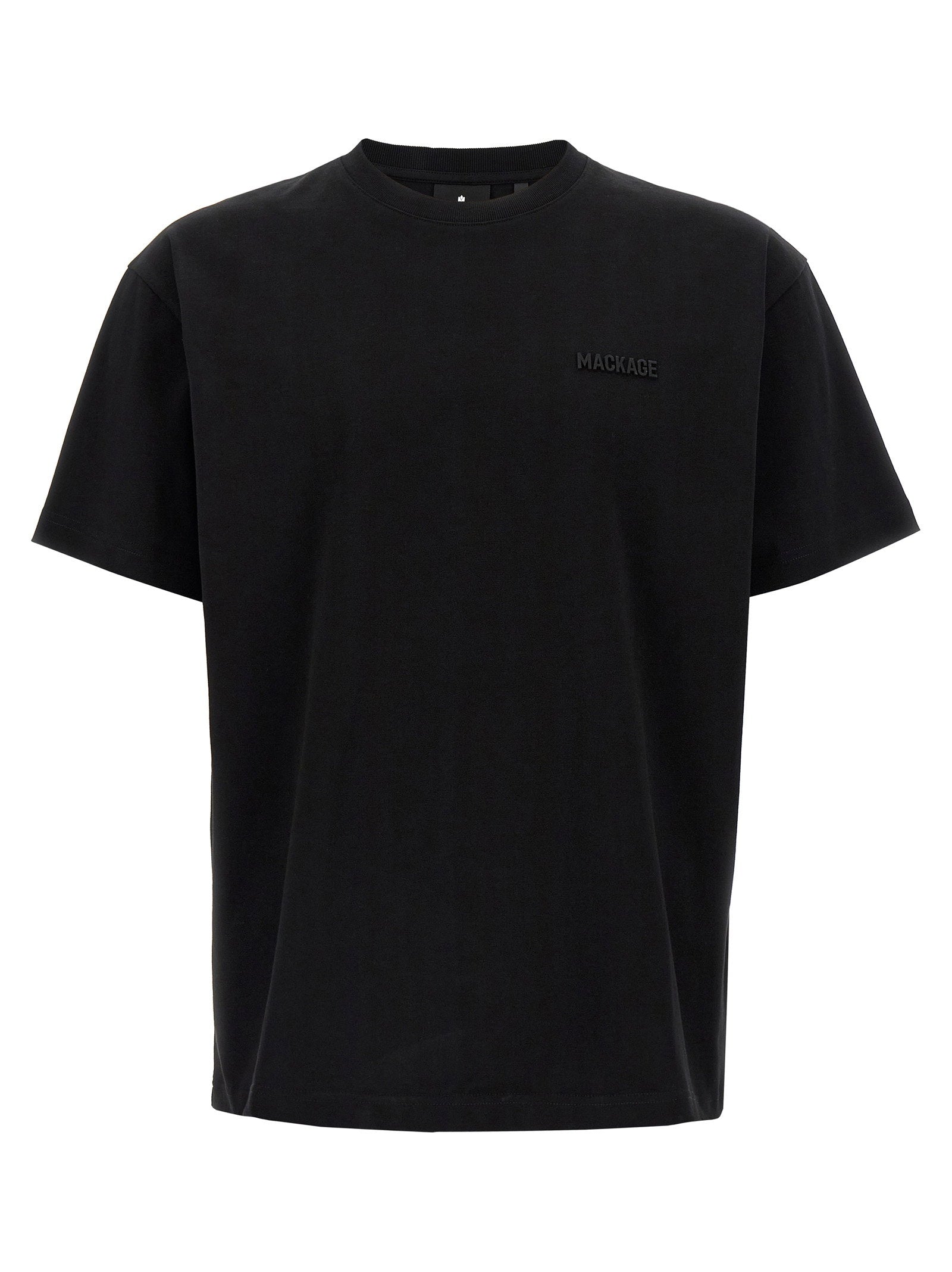 Mackage Tone-on-Tone Logo T-Shirt — Black by Mackage