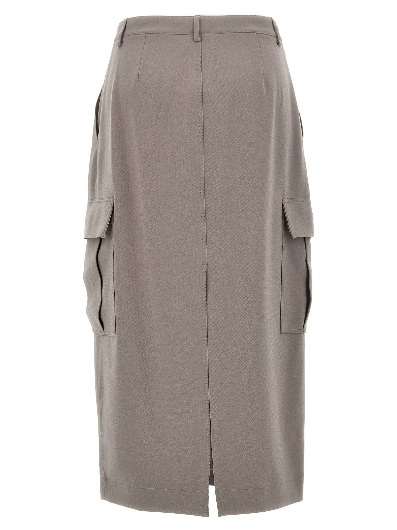 Theory Relaxed Cargo Skirt — taupe, view 2