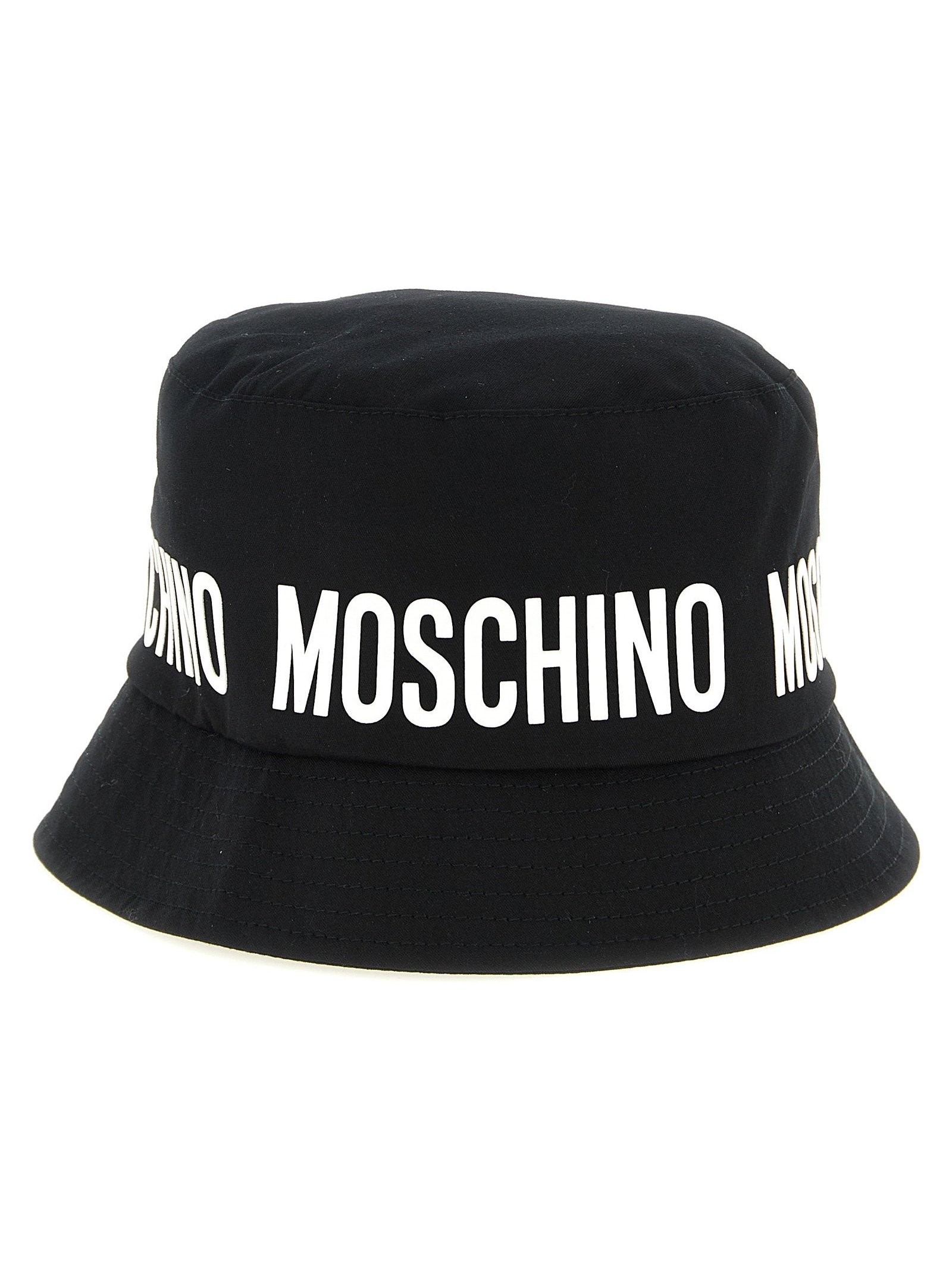 Moschino Kid Teen Logo Print Bucket Hat — Black by Moschino Kid Teen