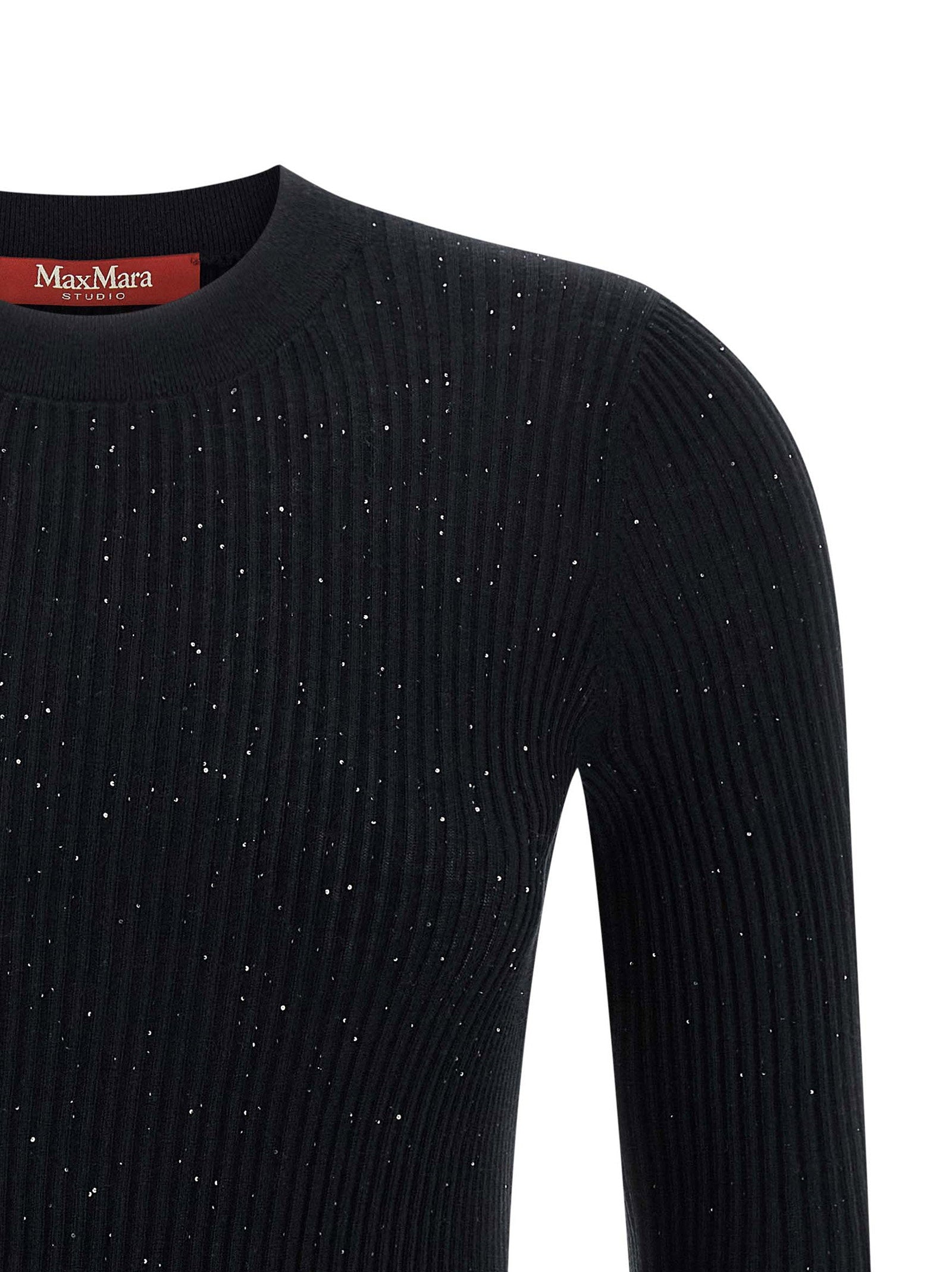 Max Mara Studio Marabu Sweater — Black - XS, view 3