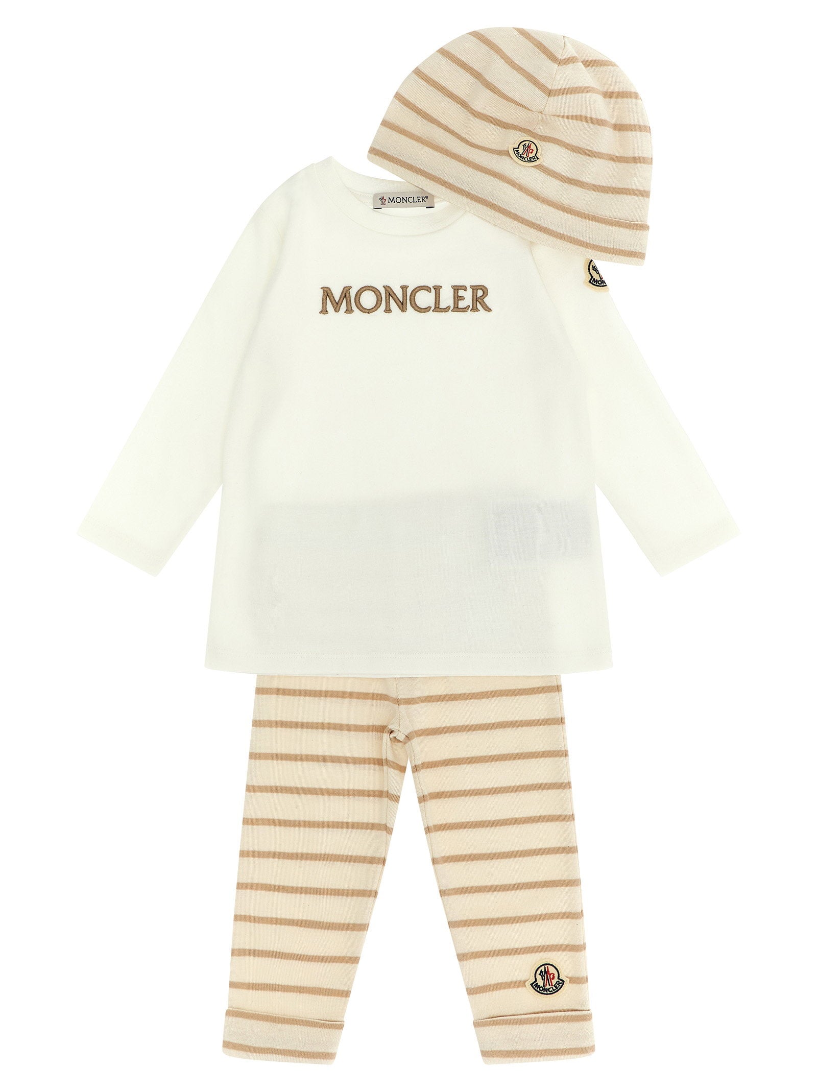 Moncler Enfant Logo-Embroidered Cotton T-shirt — Cream by Moncler Enfant