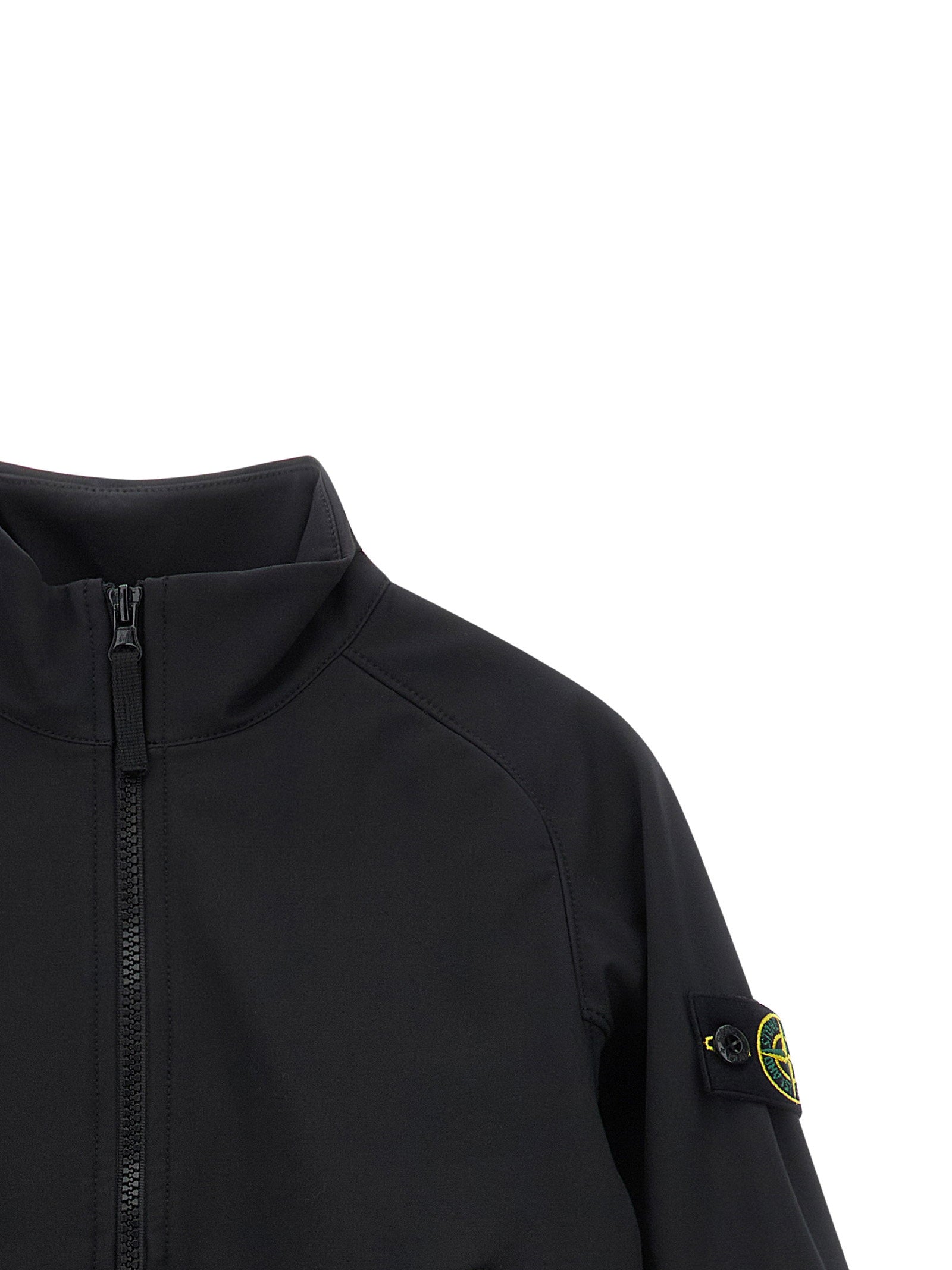 Stone Island Junior Technical Three-Layer Waterproof Jacket — Black, view 3