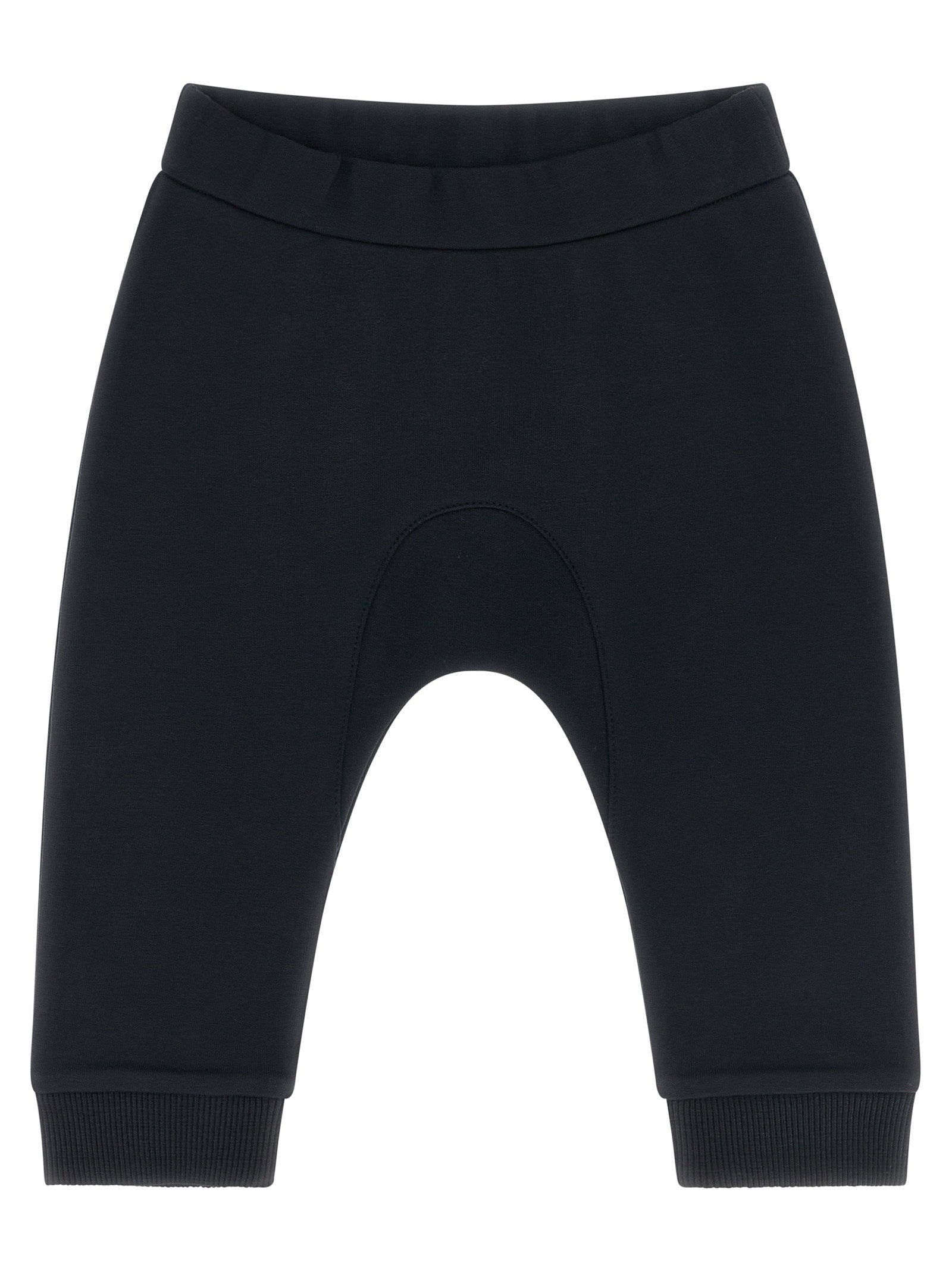 Moncler Enfant Logo-Embroidered Brushed Cotton Hoodie — Black, view 2