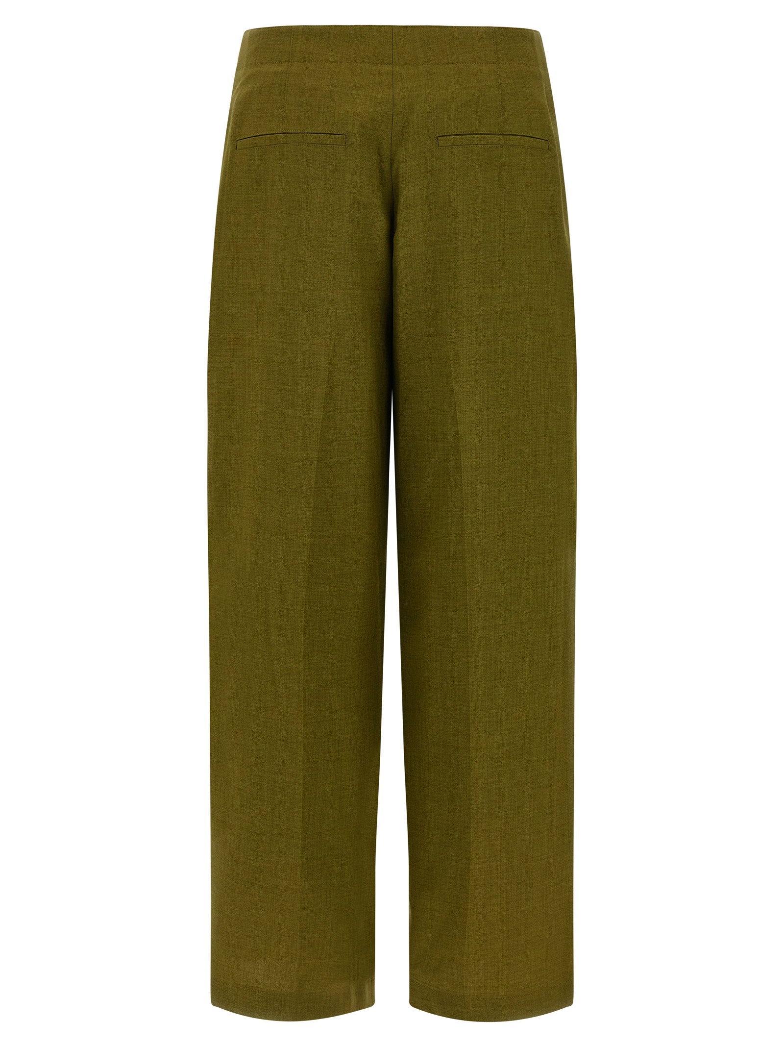 Theory Deep Pleat Trousers — Olive - 2, view 2