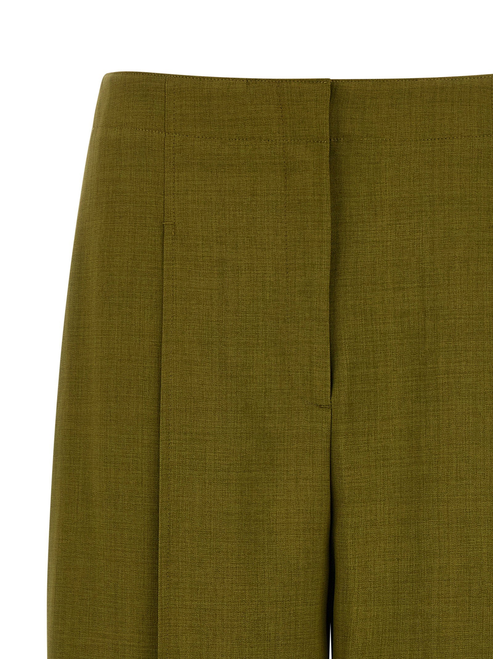 Theory Deep Pleat Trousers — Olive - 2, view 3