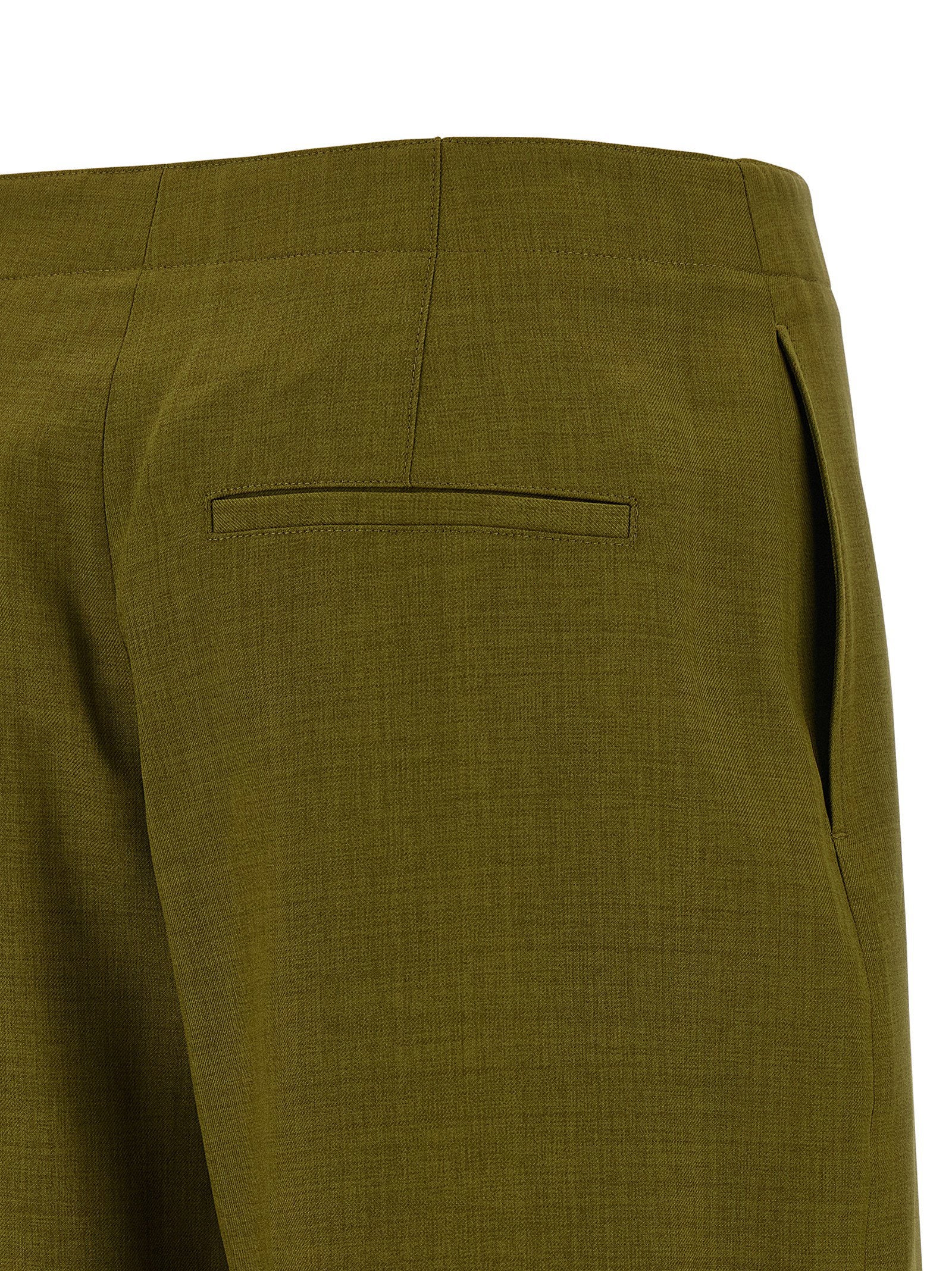 Theory Deep Pleat Trousers — Olive - 2, view 4
