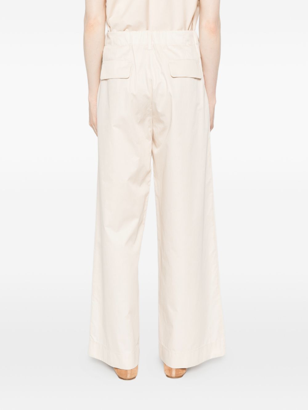 SUSANNE BOMMER Cotton Wide-Leg Trousers — Cream, view 3