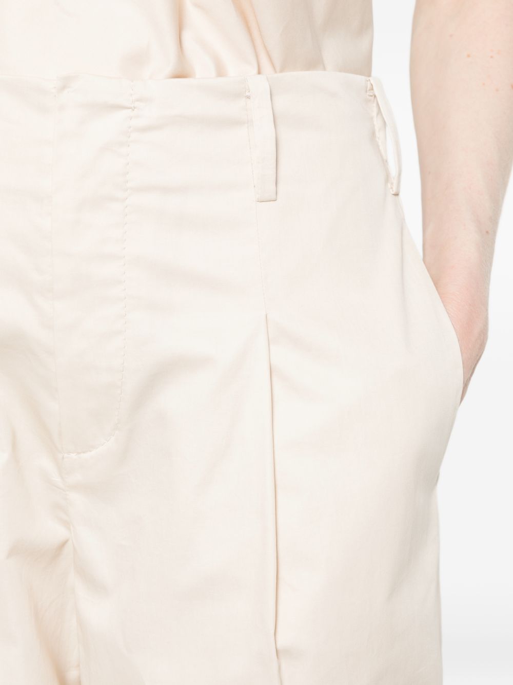 SUSANNE BOMMER Cotton Wide-Leg Trousers — Cream, view 4