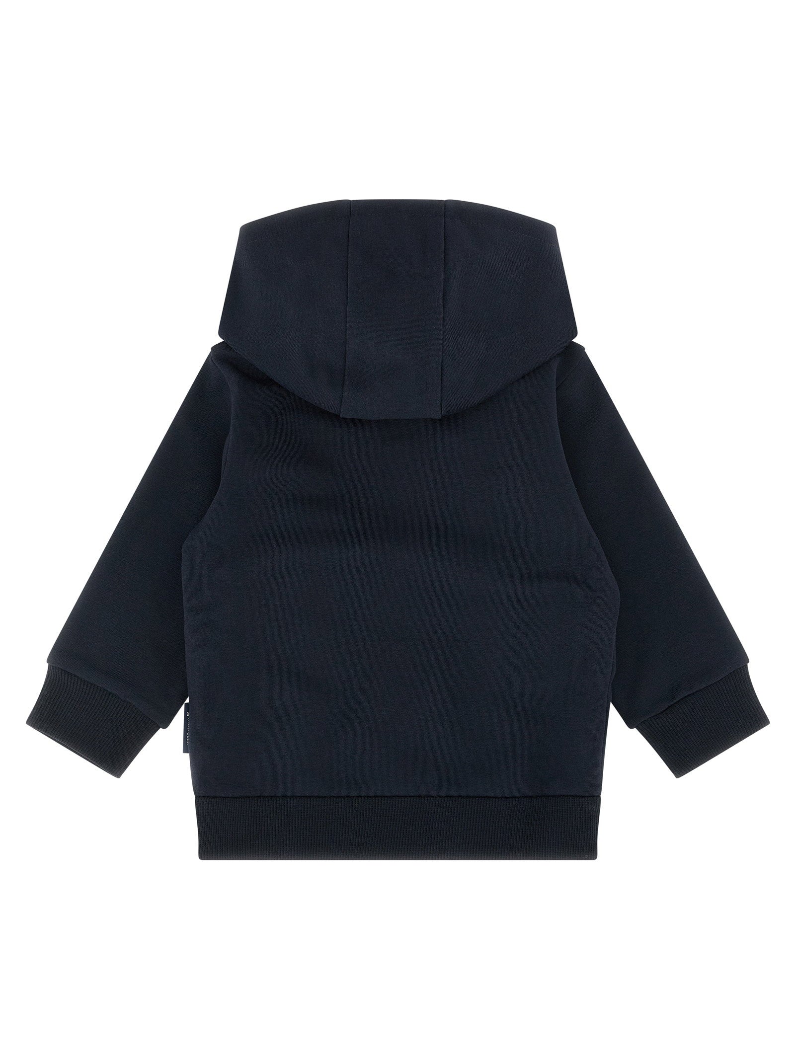 Moncler Enfant Brushed Cotton Zip Hoodie — Navy, view 2